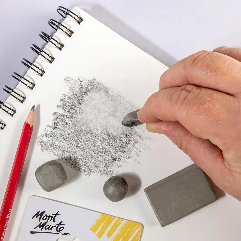 MONT MARTE Gomma Pane 2 pezzi per disegno carboncino pastello matita gesso