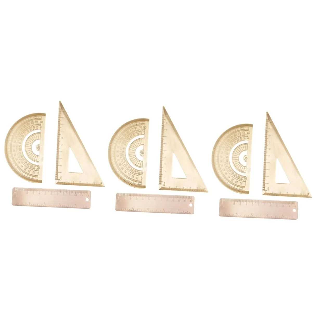 DOITOOL 3sets Righelli Geometrici Compasso Righello e Righello Dritto Strumenti Di Misura Per Disegno e Matematica Pratici e Leggeri Per Studenti e Insegnanti