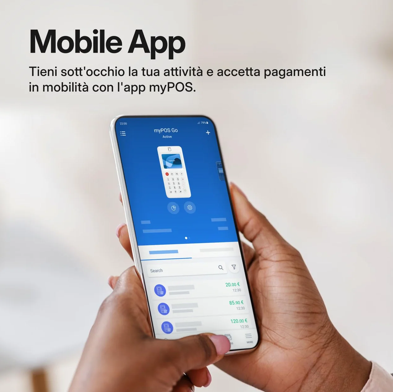 Go 2 | Terminale POS Portatile | Pagamenti Contactless, Chip&pin e Magstripe