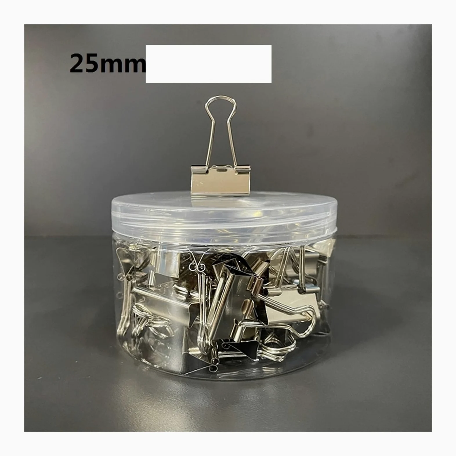 Metallo Foldback Clips Clip for carta a coda di rondine in metallo argentato da 100 pezzi | Graffetta for carta 15 19 25 32 mm Clip for raccoglitore pieghevole Morsetti con impugnatura(25mm)