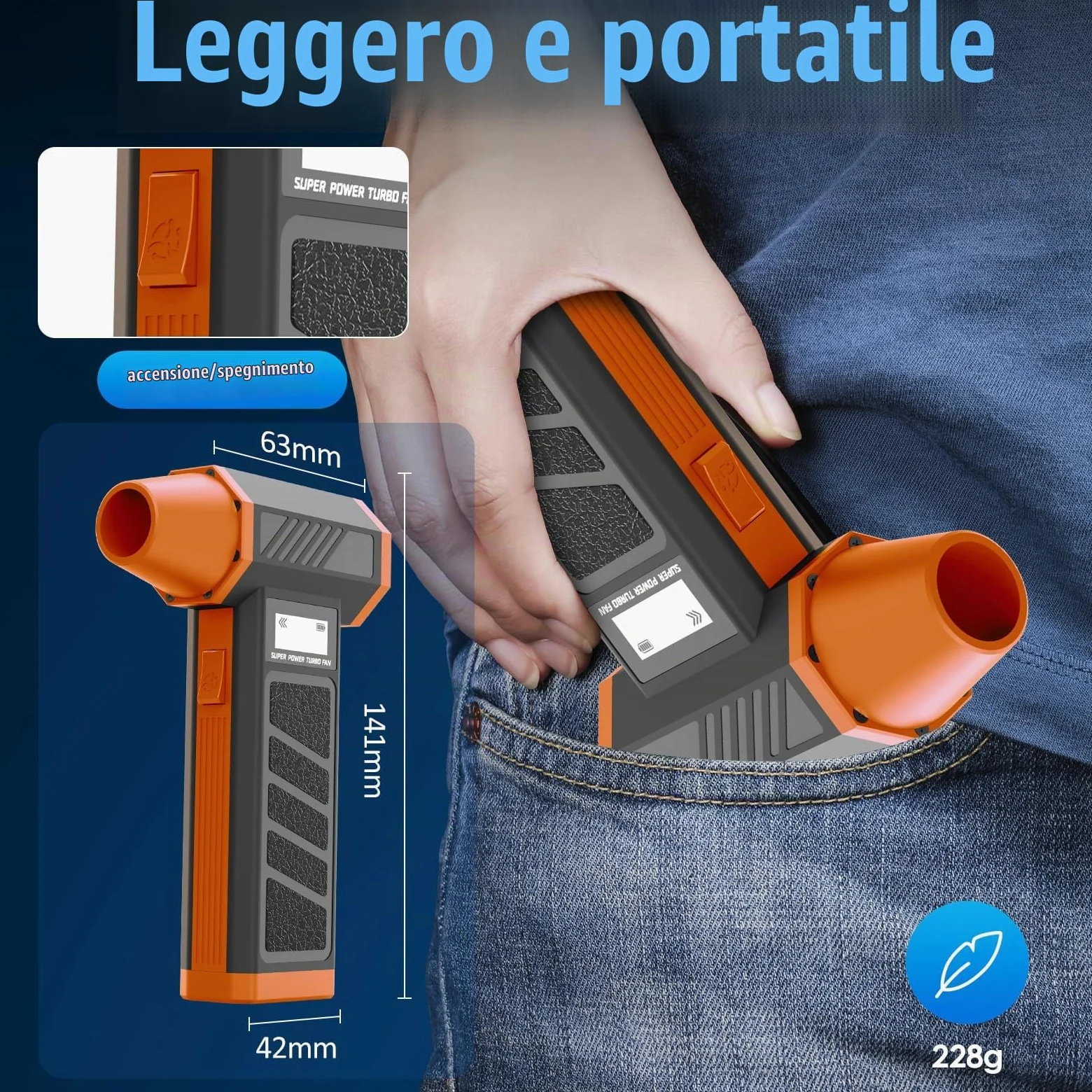 Soffiatore Aria Compressa, Aria Compressa Elettrico Air Duster | Aspirapolvere 130000RPM 2 in 1 , Elettrico Rimuovi Polvere Aria Compressa con 4 Velocità, Luce LED, per computer, casa e auto