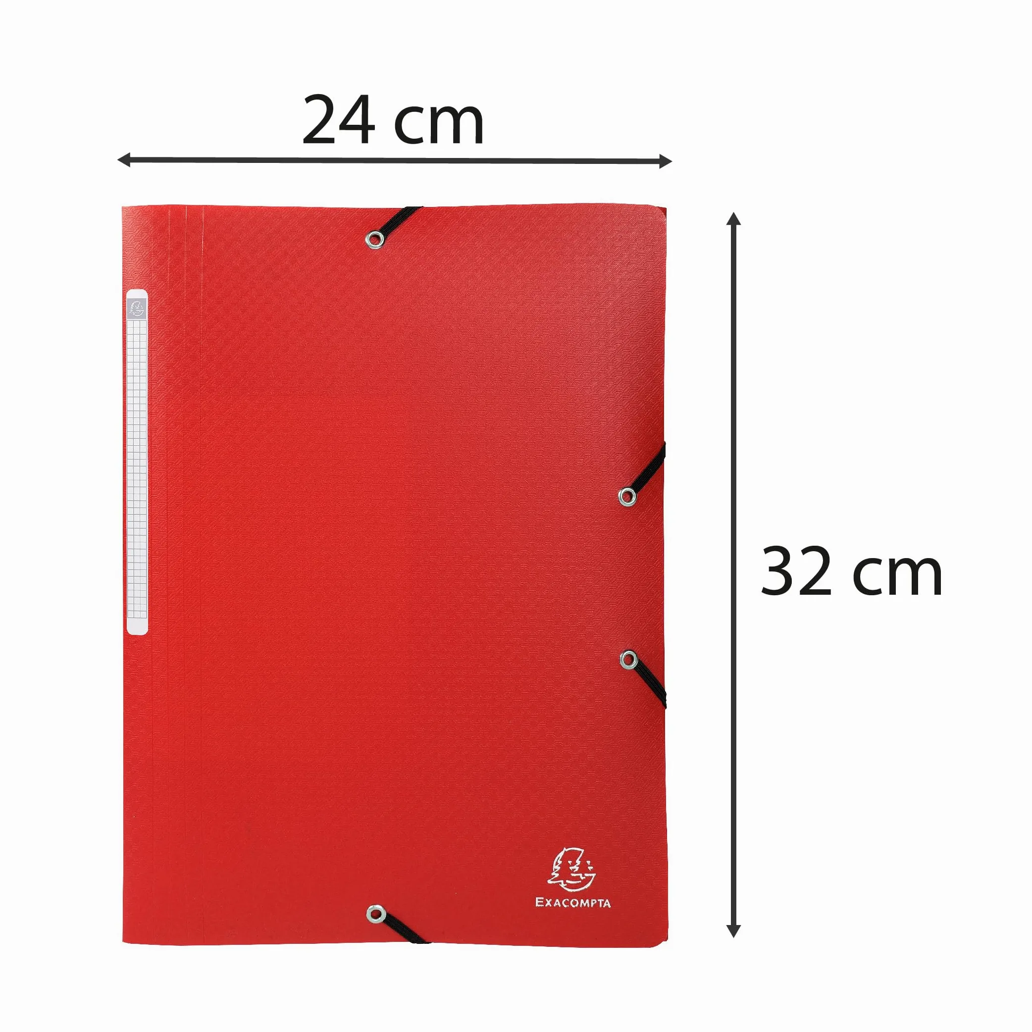 Exacompta 50 cartelline con elastico Opak 3 lembi rosso