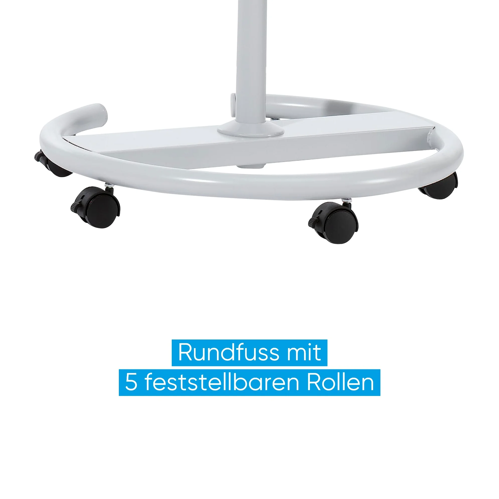 Franken F2400/N - Lavagna portablocco mobile, diametro 65 cm, 17,5 kg, 68 x 105 cm, colore: grigio chiaro