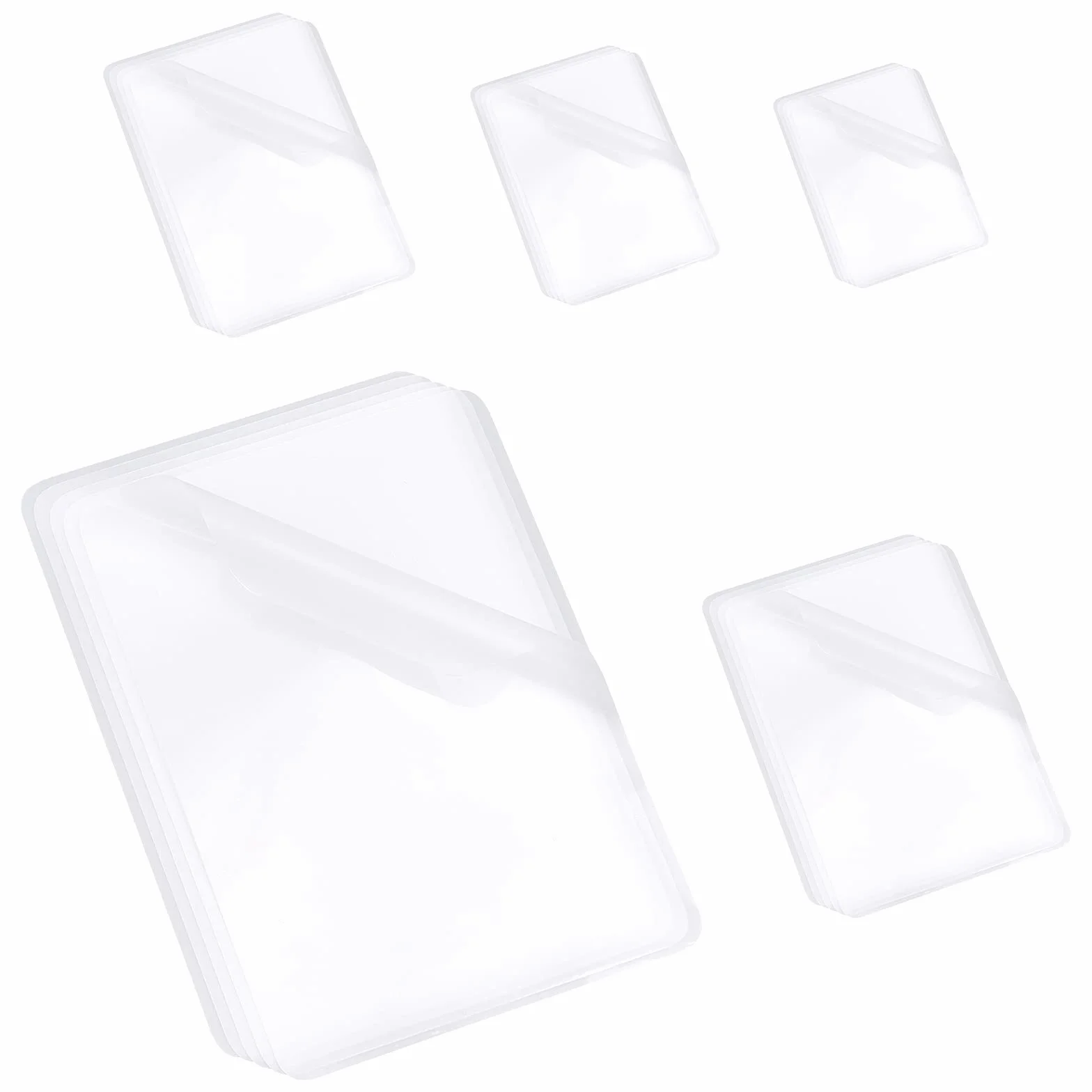 NBEADS Buste per Plastificazione Termica 150pz 5 stili Pellicola Trasparente Protettiva 0.07-0.12mm