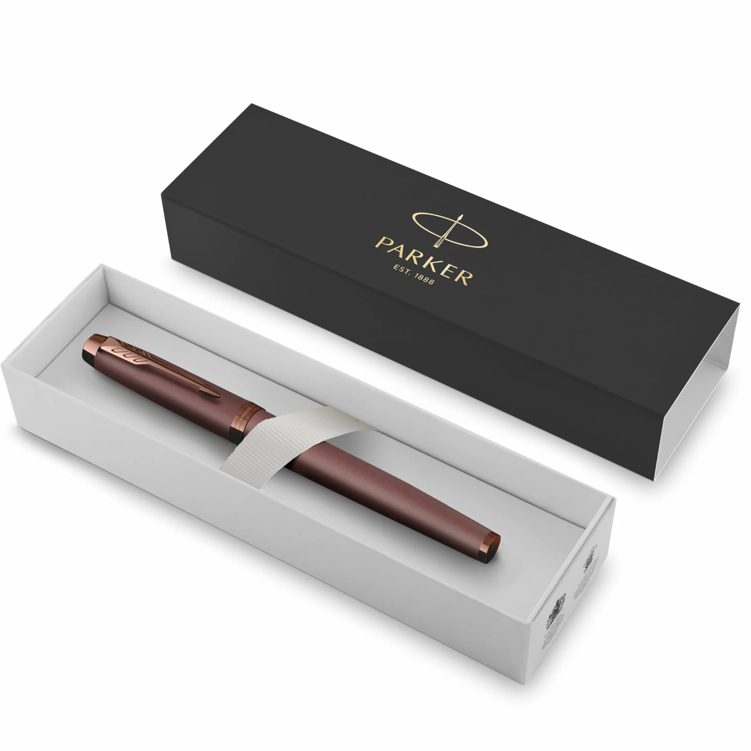 Parker IM Monocromatica Roller Pen - Nero, Punta Fine, Bordeaux, Confezione Regalo