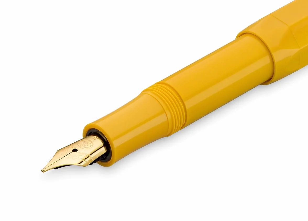 Kaweco COLLECTION - Penna stilografica Honey I, con pennino in acciaio, per cartucce d'inchiostro, colore giallo, 13 cm, pennino I, M, colore: giallo
