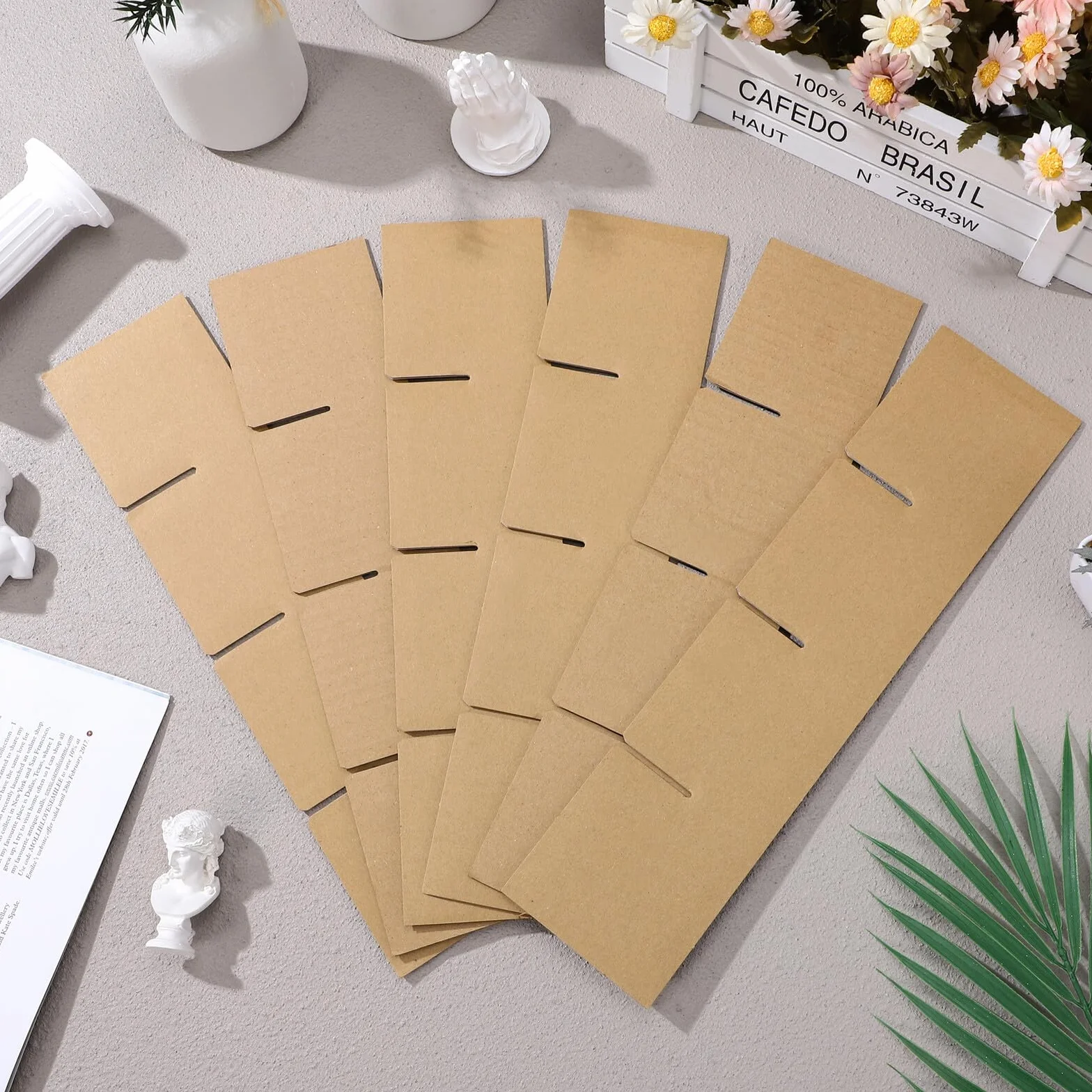 Set da 6 Divisori in Cartone per Scatole da Trasloco 82x82x80mm
