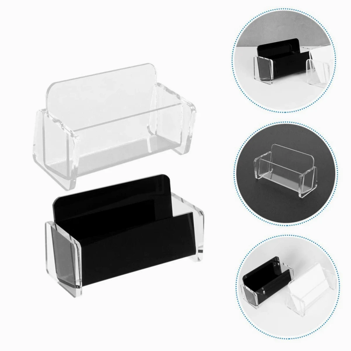 Operitacx 6pezzi Trasparenti Organizer Per Biglietti Visita Acrilico Per Scrivania Design e Adatto Per e
