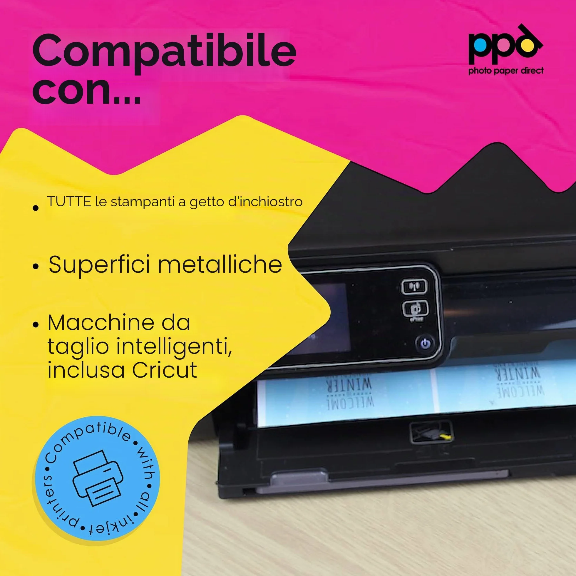 Carta Magnetica Opaca A4 5 Fogli per Stampanti Inkjet PPD-32-5
