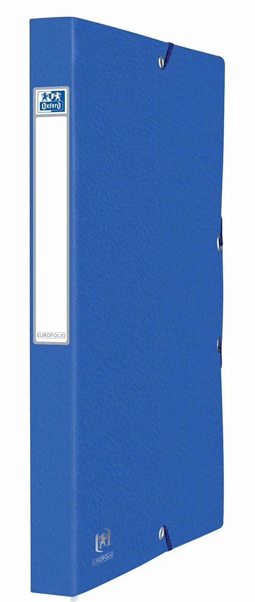 Oxford Eurofolio+ - 10 scatole da collezione, extra resistenti, in cartone da 600 g, 24 x 32 cm, larghezza dorso: 25 mm, per ca. 270 DIN A4 Blu