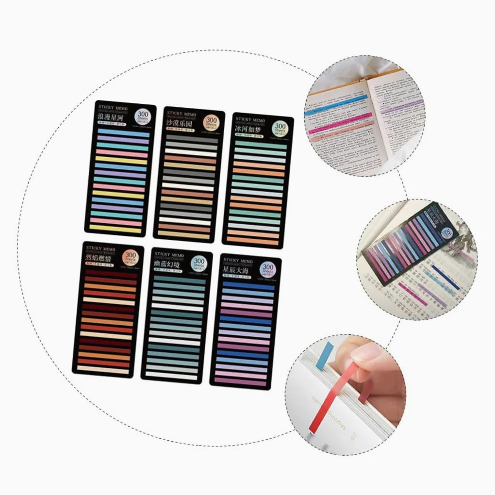 ARTIBETTER 30 Set Segnapagina Autoadesivi Colorati Indicatori Pagina Carta Adesivi Pratici per Studio e Ufficio Casual e Facili Rimuovere e Riutilizzare