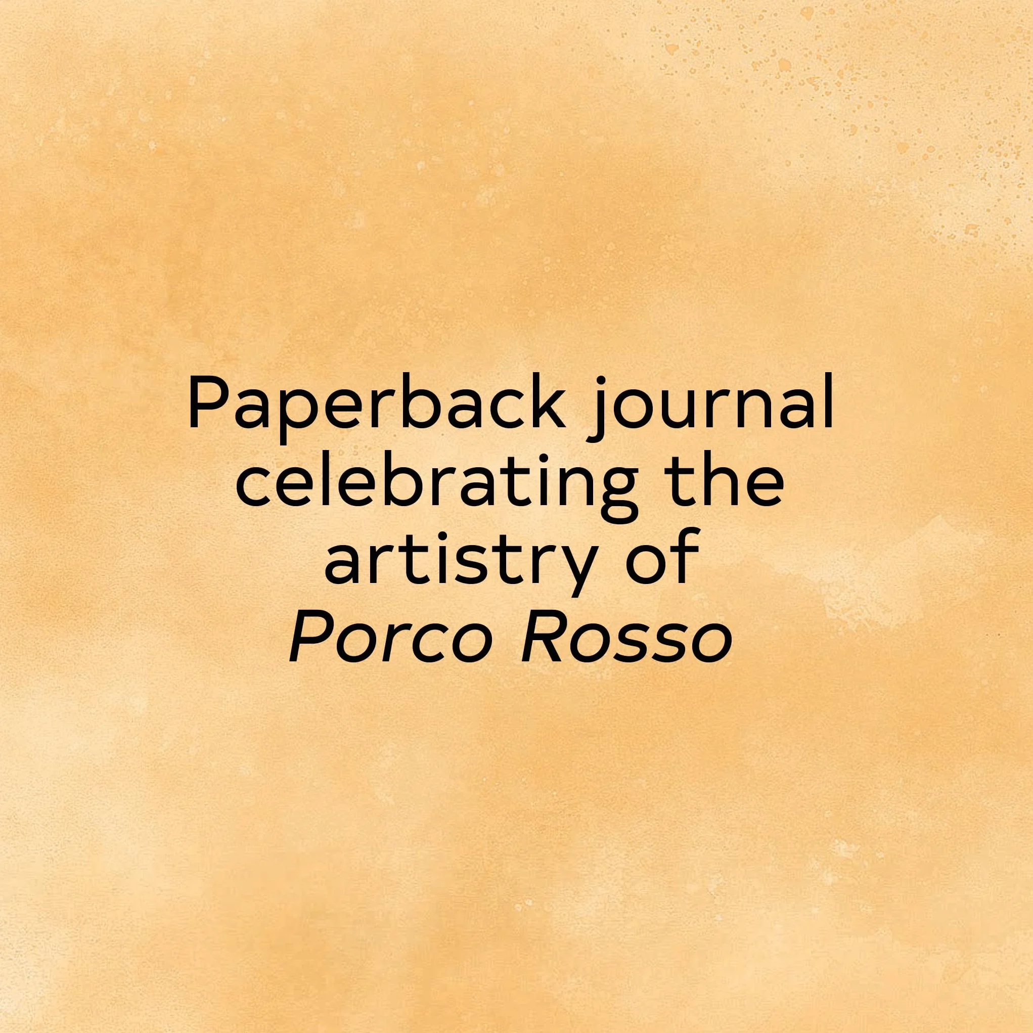 Studio Ghibli Porco Rosso Journal
