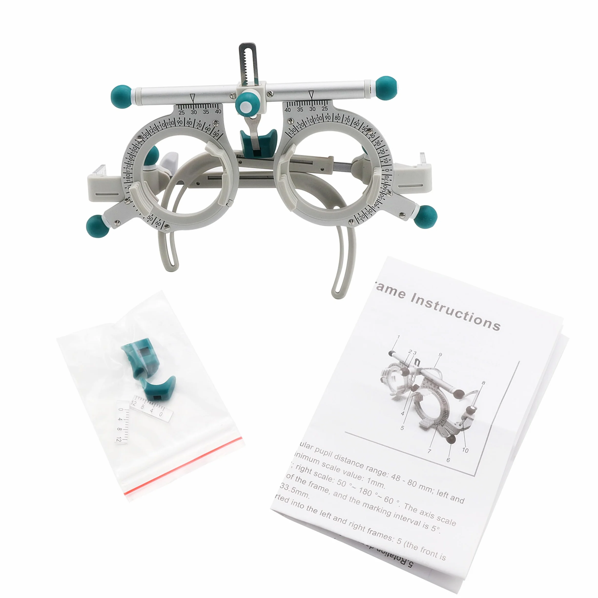 BestParts Titanio Professionale Ottico Regolabile Optometria Occhio Test Lenti di Prova Telaio, Ultra Light Optometria Ottico Trial Lens