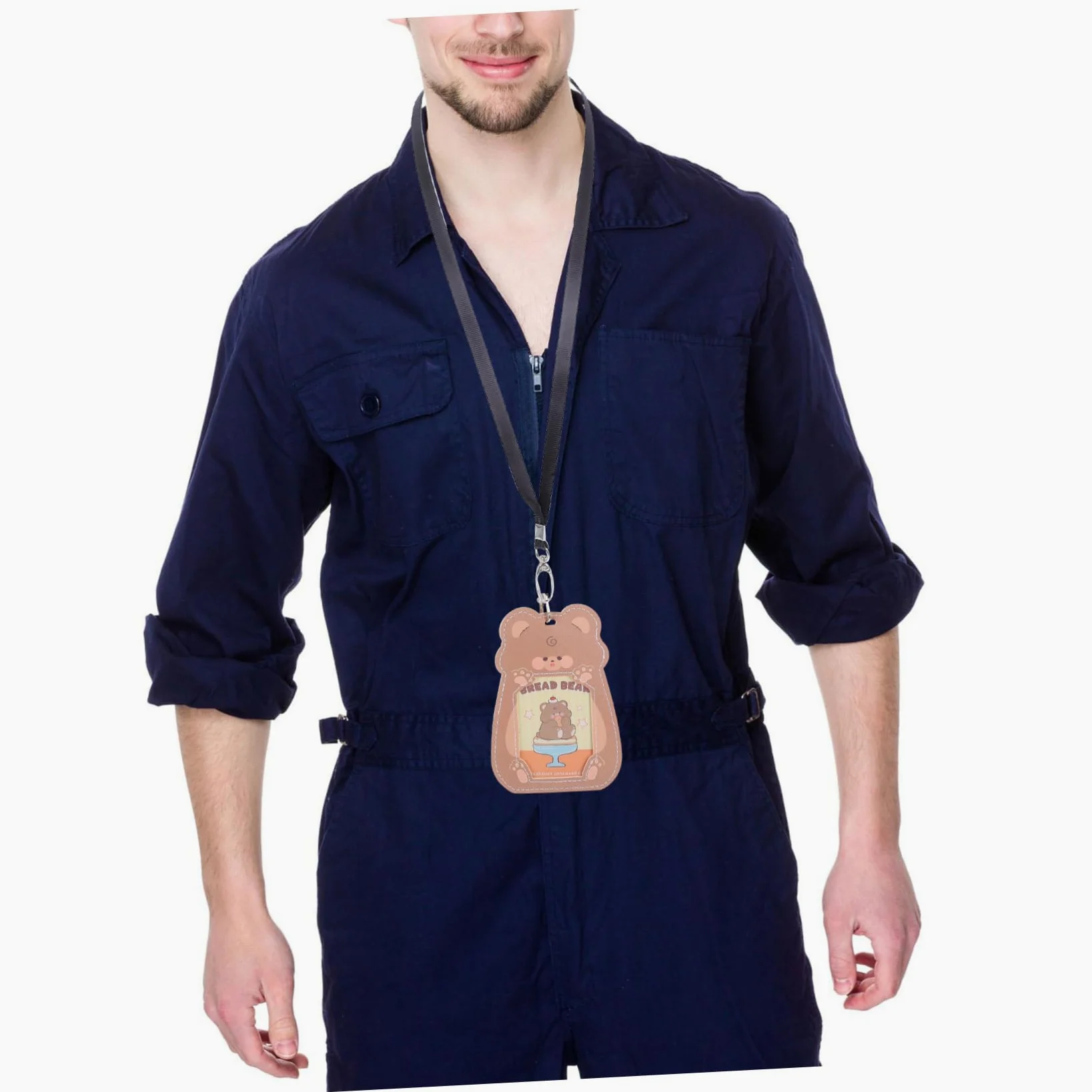 50pezzi Cordino per Badge Identificativi Nero Cordino da Collo con Clip per Porta Badge per Amministrazione e Ufficio Robusto e Leggero