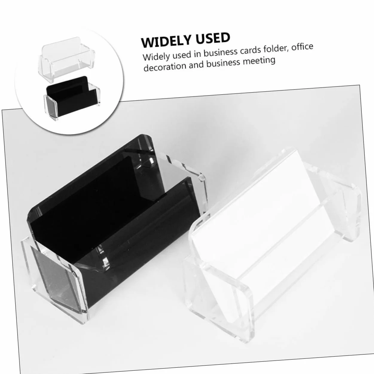 Operitacx 6pezzi Trasparenti Organizer Per Biglietti Visita Acrilico Per Scrivania Design e Adatto Per e