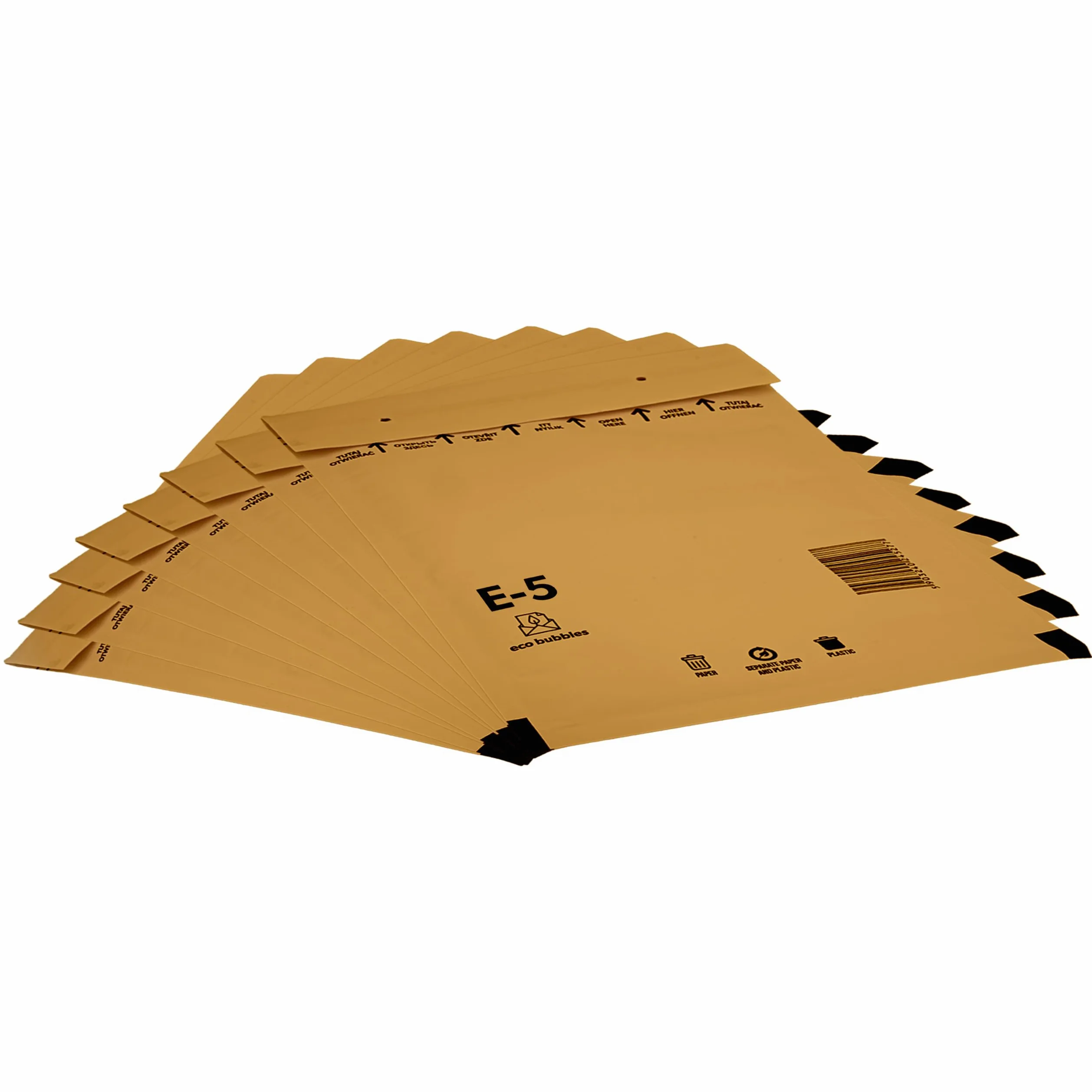 100 buste imbottite per spedizioni a bolle d'aria, dimensioni E/5 E5, marrone (240 mm x 275 mm)