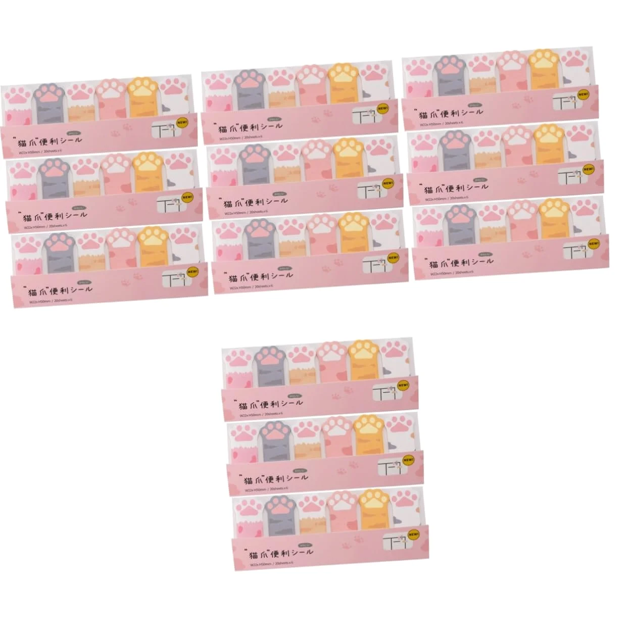 STOBOK 12pezzi Sticky Tabs Decorativi Forma Di Zampa Blocchetti Adesivi Autoadesivi Per Appunti e Segnapagina Perfetti Per Ufficio e Scuola