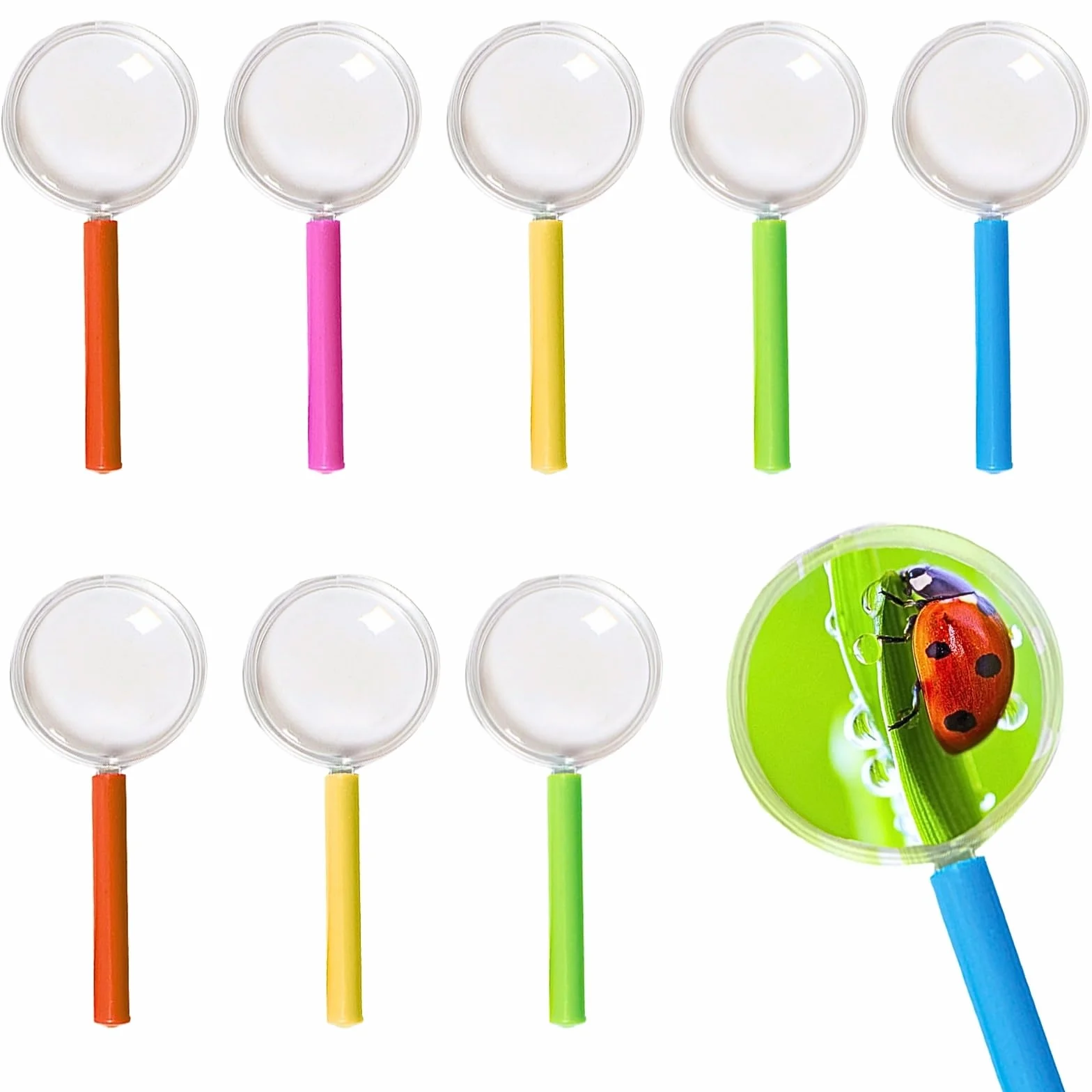 KEYRI Lente d'Ingrandimento 9 Pezzi Mini con Manico per Lettura