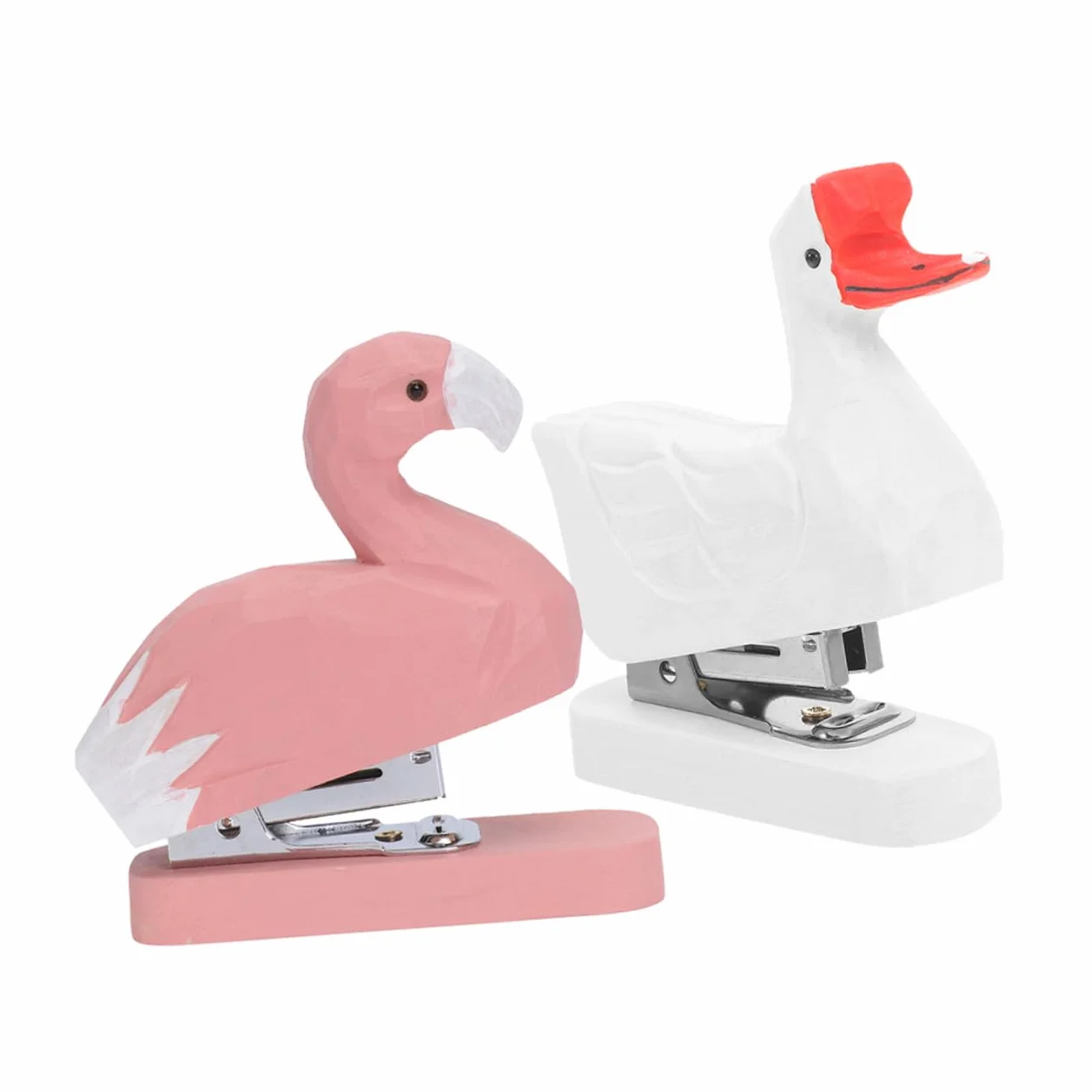 Pinzatrice da Scrivania Animale in Legno Originale 2 Pezzi | Ufficio e Scuola, Aspetto Grazioso e Semplice, Decorativa, Set Compatto