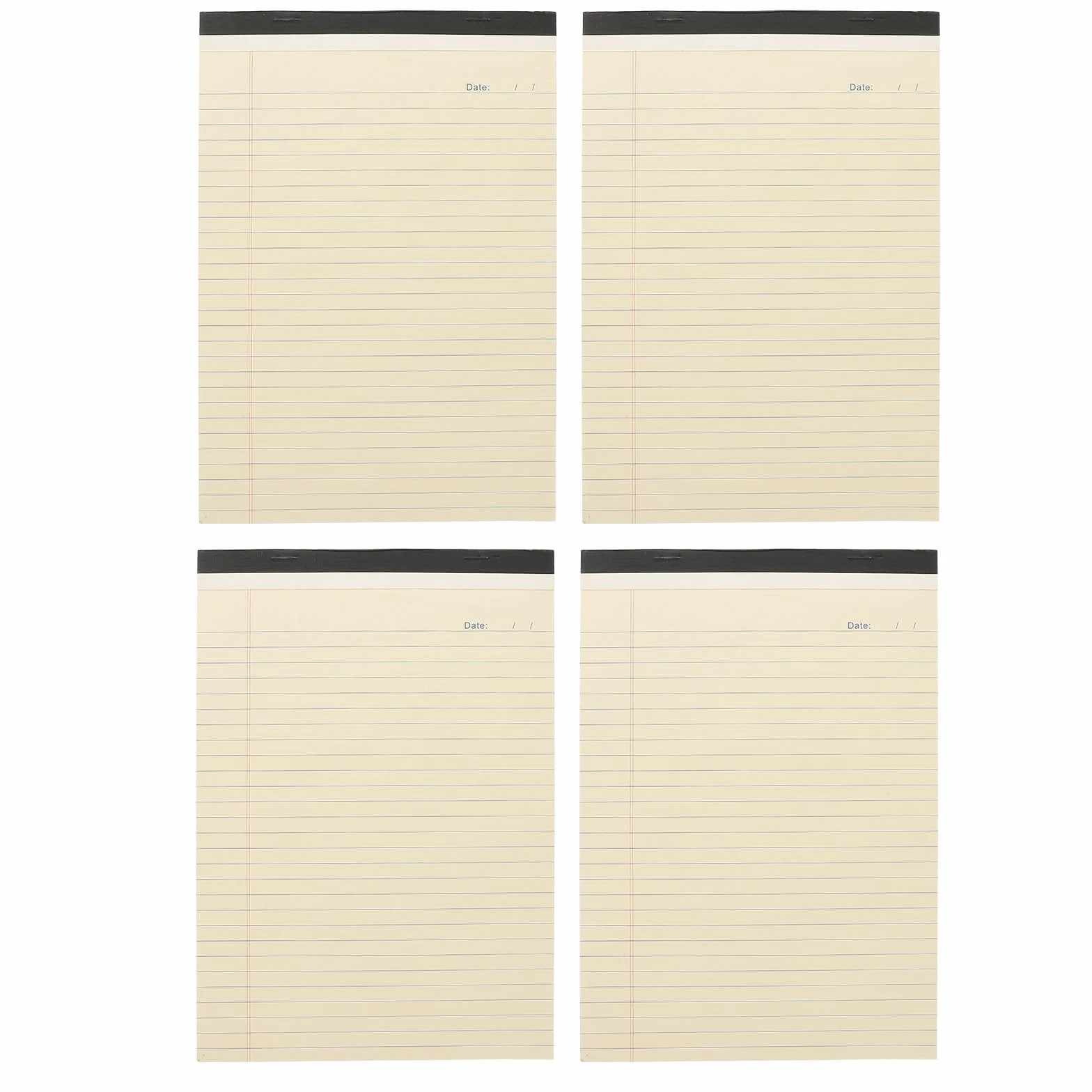 Milisten Blocco Note A4, Set 4 Blocchi Strappabili Carta Spessa, per Appunti e Bozze in Ufficio e Scuola, Blocchi Note Portatili