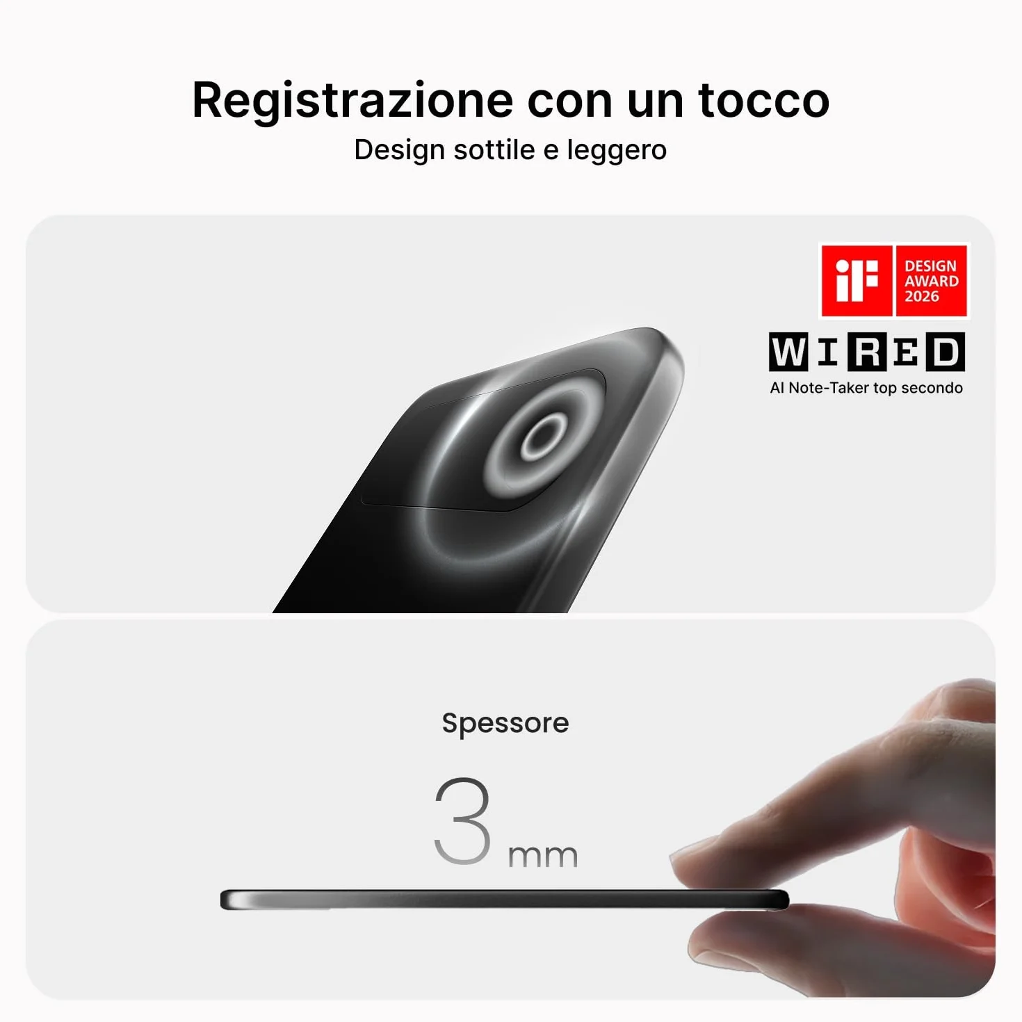 Comulytic Note Pro Registratore Vocale AI 64 GB con Trascrizione e Riassunti Illimitati, Registratore Vocale Professionale per Riunioni/Lezioni/Interviste fino a 45 ore, 113 Lingue,Controllo App,Nero