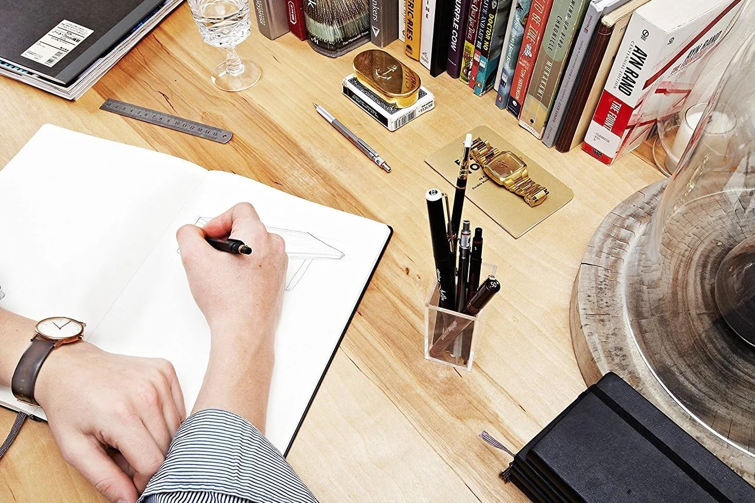 rOtring 800+ matita meccanica e stilo touchscreen | Twist-to-Retact HB 0,7 mm Propelling Pencil | 2 x 12 HB 0,7 m mine | Gomma B20