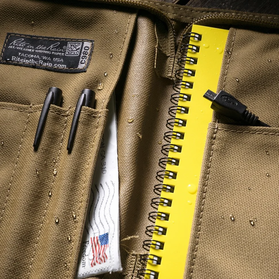 Rite in the Rain Copertina per notebook in tessuto Cordura resistente alle intemperie 14 x 21,6 cm marrone chiaro