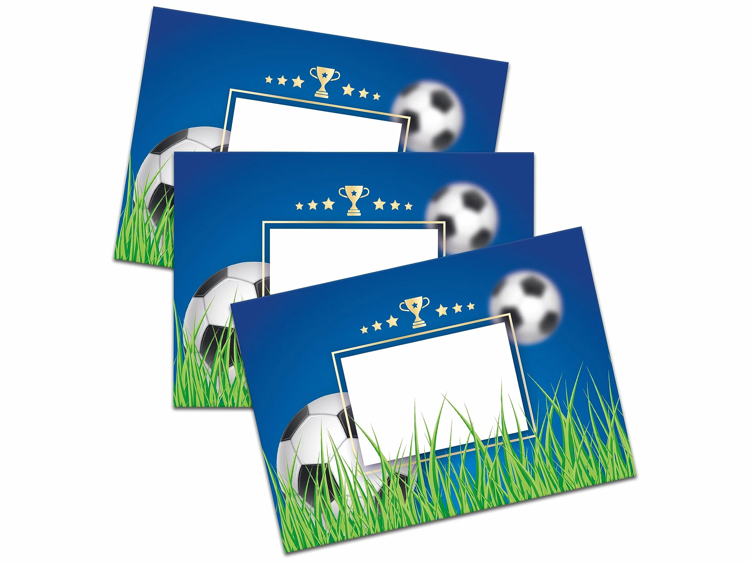 Calcio Set di Carta da Lettere A4 con Buste 25 Fogli 15 Buste Blu