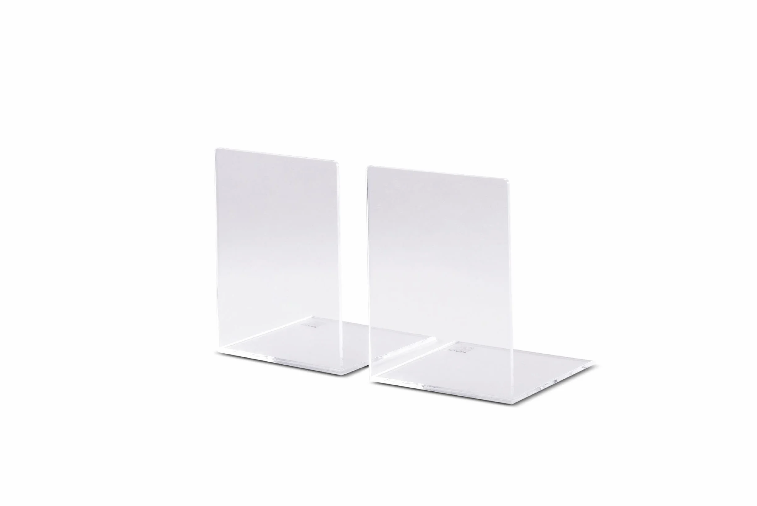 Fermalibri acrilico trasparente 10 x 8 x 10 cm 2 pezzi Moderno
