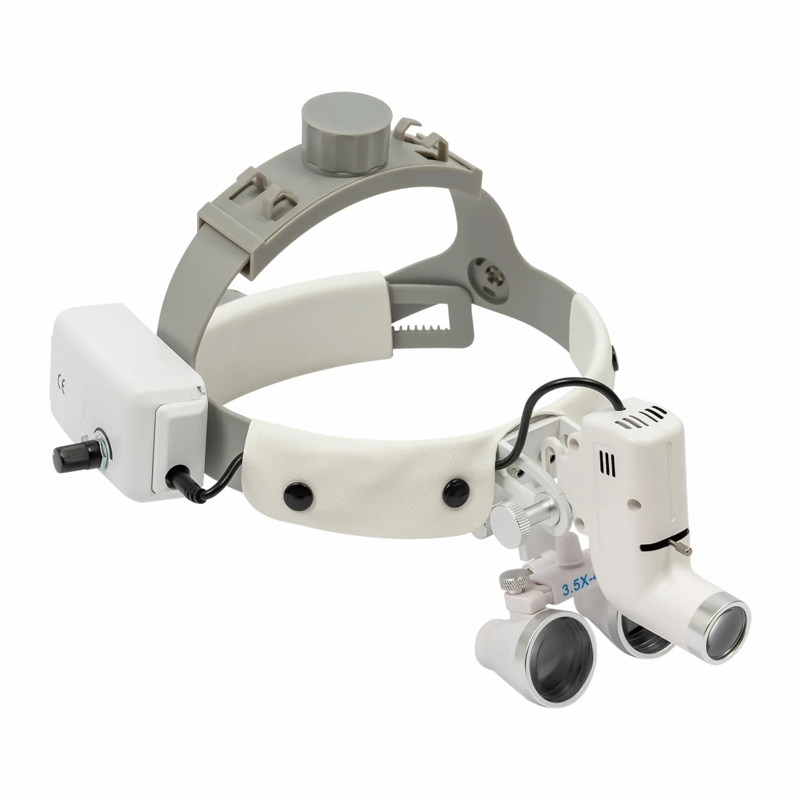 Occhiali da ingrandimento dentista con luce, medici dentali, chirurgici, 3,5 x 420 mm, con lampada regolabile, 5 W, LED, per medicali, chirurgia, cosmetici, chirurgia plastica