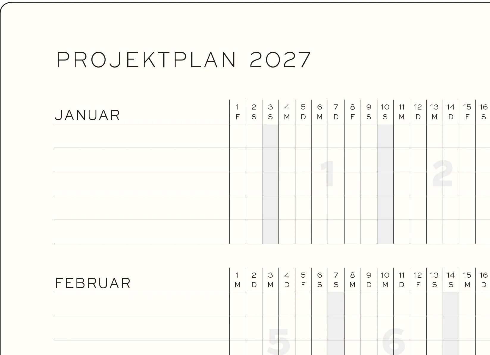 LEUCHTTURM1917 Agenda settimanale 2027 A5 con taccuino, a righe, agenda tedesca, 18 mesi luglio 2026 - dicembre 2027, Sunflower, copertina morbida, 210 x 145 mm, panoramica settimanale sinistra +