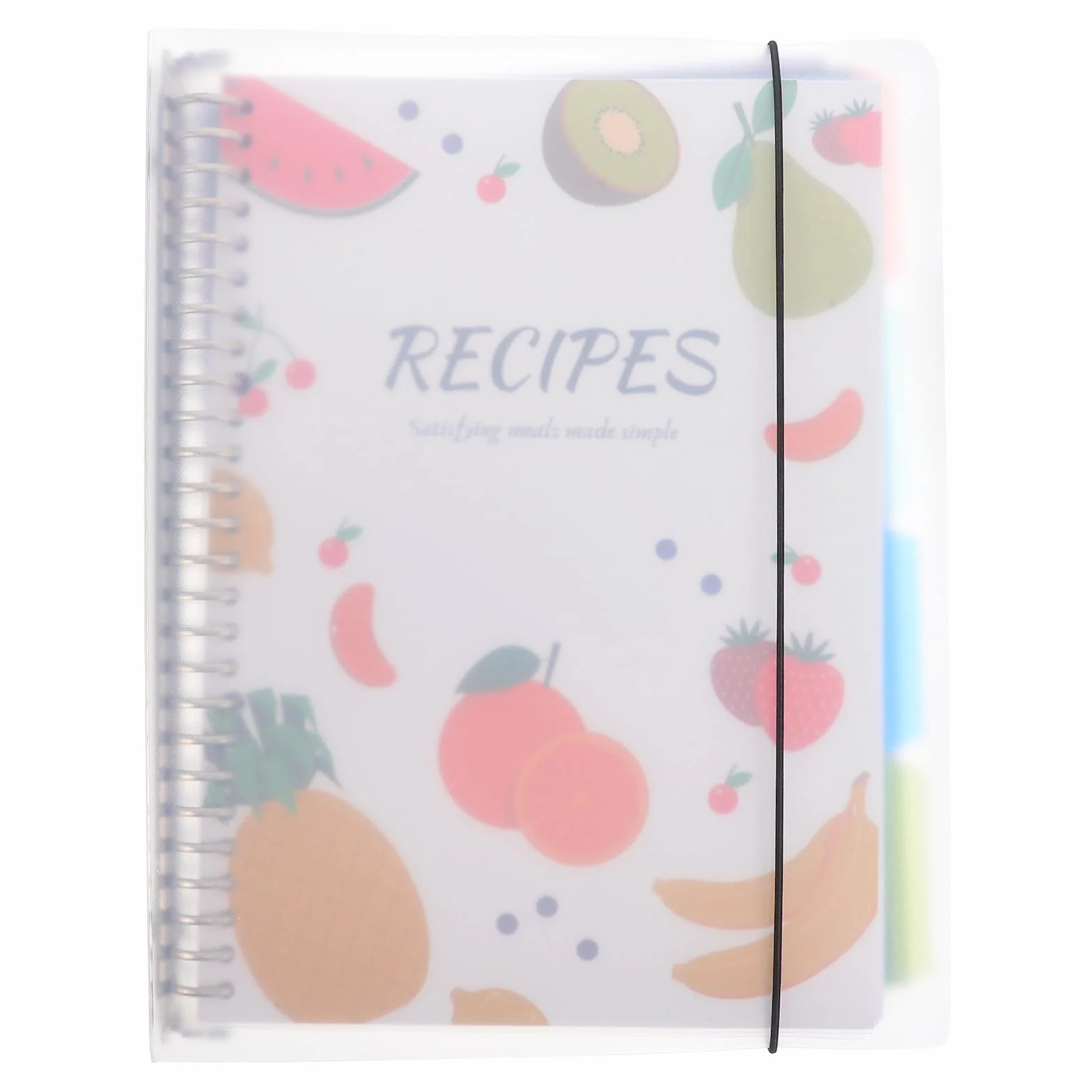 LALAFINA Quaderno di Ricette Fai da Te Copertina Rigida Bianca, Raccoglitore per Ricette di Cucina Pagine Resistenti Agli Strappi e Sezioni Prestampate per Pianificazione Domestica