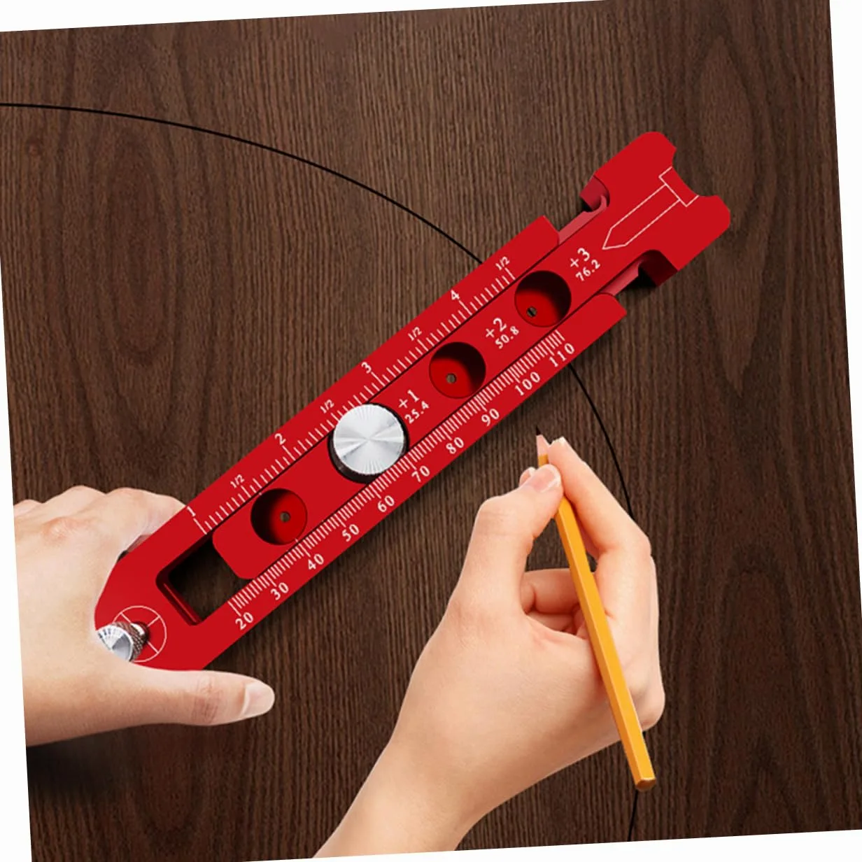 Compasso Professionale per Falegnameria e Disegno Circolare in Lega Resistente, Strumento di Scrittura ad Alta Precisione per Carpenteria e Arte, Accessorio Durevole per Layout