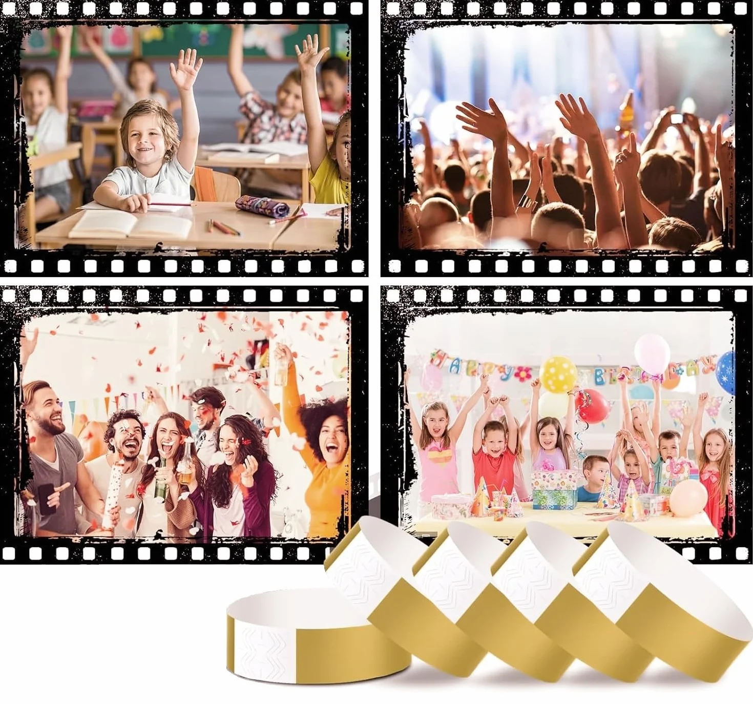 Braccialetti Carta Eventi Impermeabili 400 Pezzi Identificazione Discoteca Feste