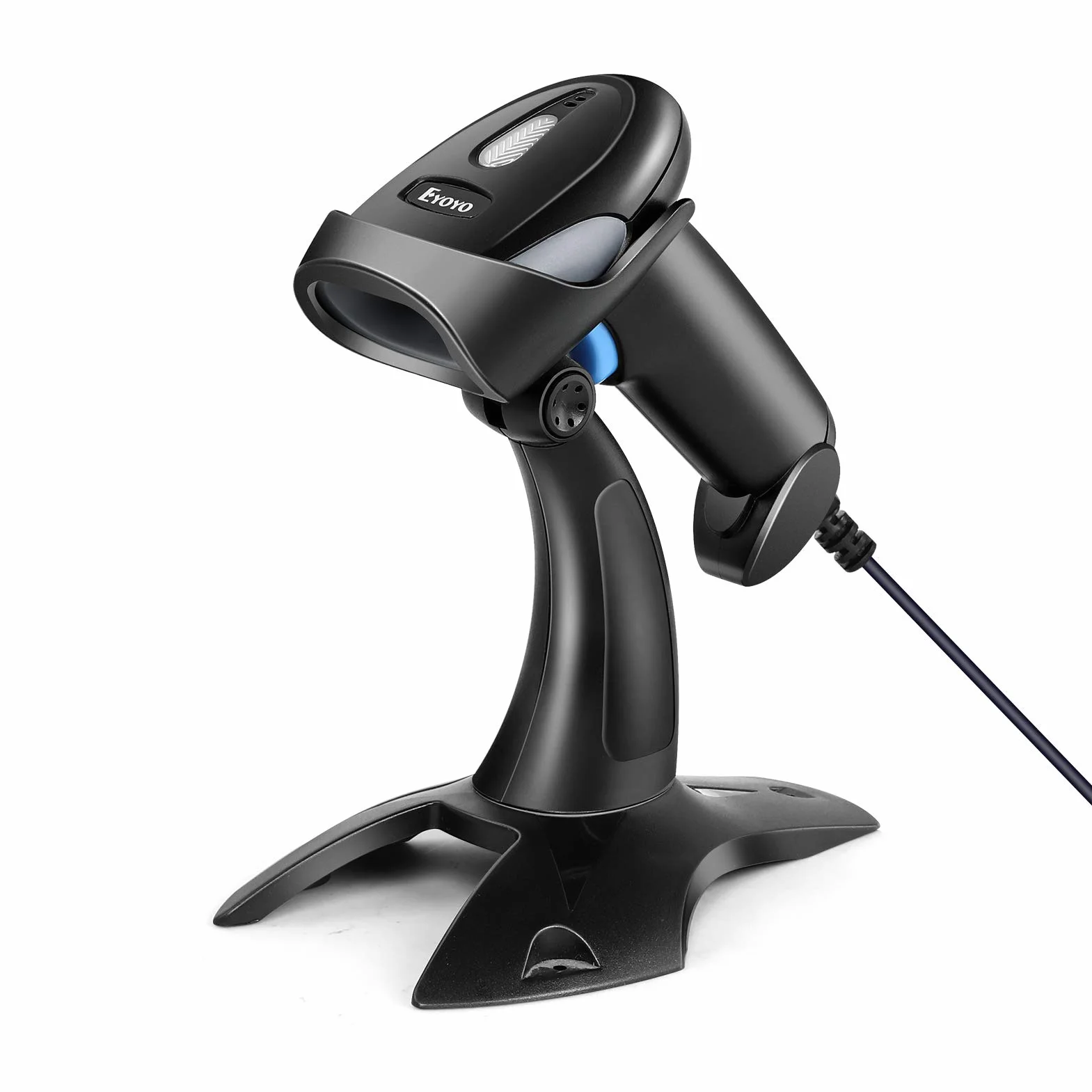 Eyoyo lettore di codici a barre 2D 1D con supporto, USB Wired QR code Barcode Scanner, scanner manuale per la gestione dell'inventario, codice a barre portatile/lettore di codici QR