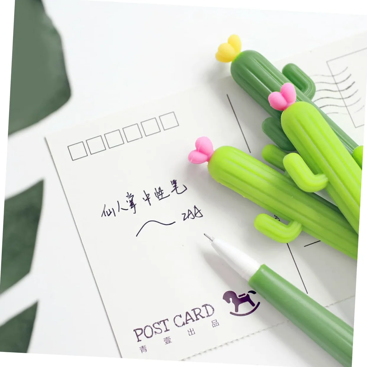 Penna Gel a Cactus 0, 5mm Nera 24 Pezzi in Plastica | Verde, Punta Fine e Formato Portatile, per Ragazzo Ragazza e Ragazzi, Idea Regalo per Compleanno