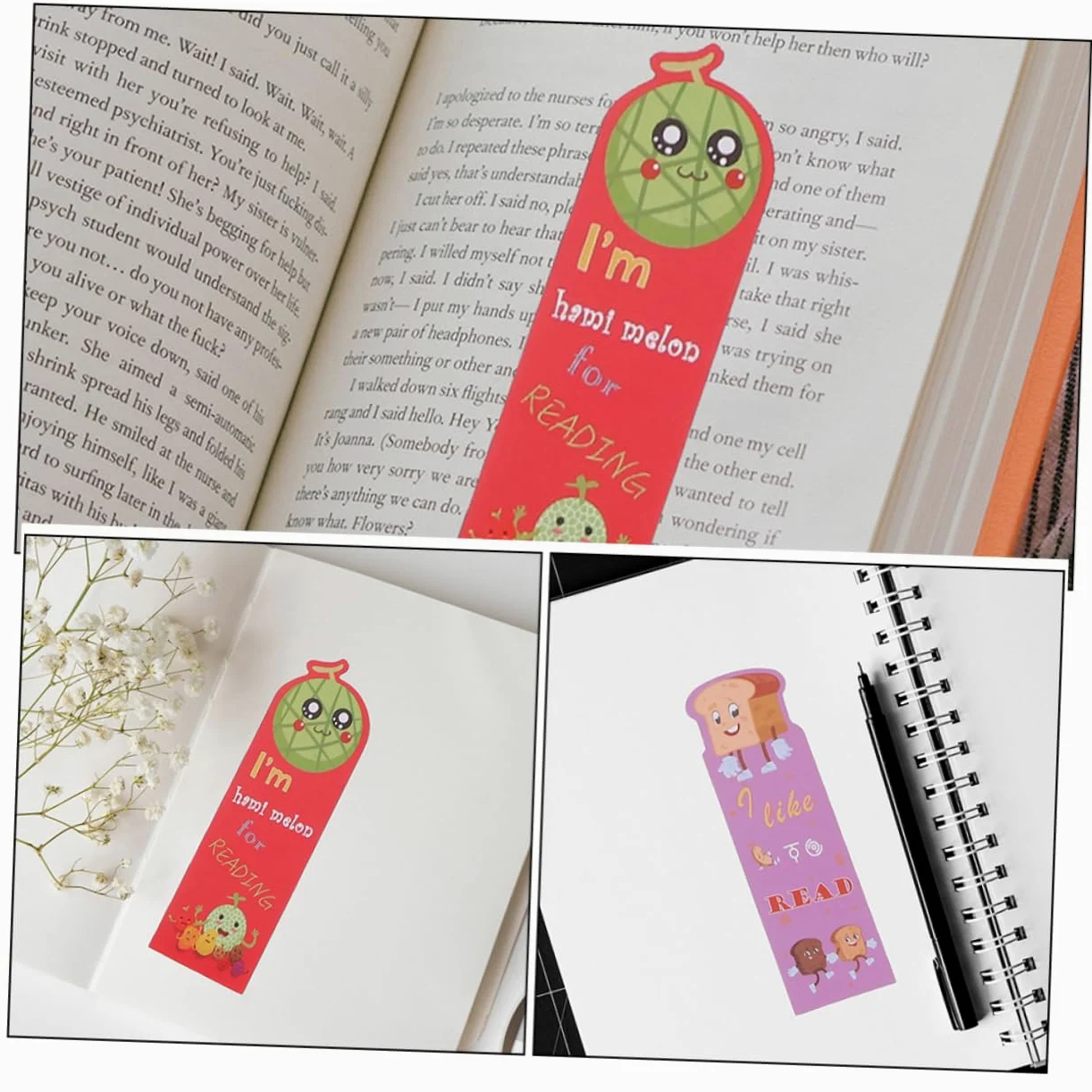 4 Set Adorabili Ragazzi E Ragazze Ragazza Segnalibri Creativi Profumati Frutta Pagina Marcatori Compleanno Scuola Bambini Libro Lettura 36 Pezzi * 4
