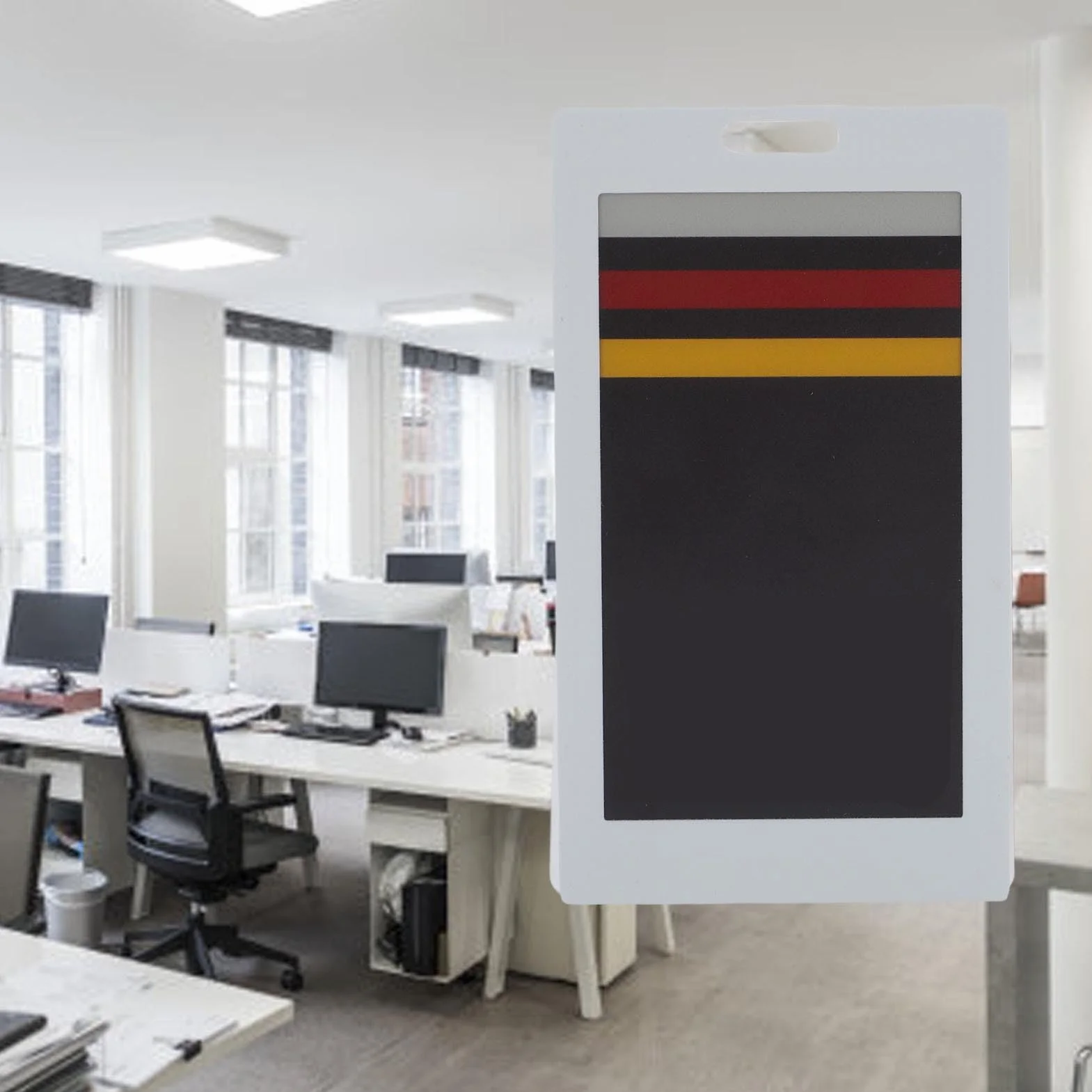 Fabater Badge Intelligente in Carta Elettronica da 3,7 Pollici con funzionalità NFC Avanzata per Studenti Dipendenti, Badge Identificativo Intelligente Progettabile Fai-da-te con Cordino