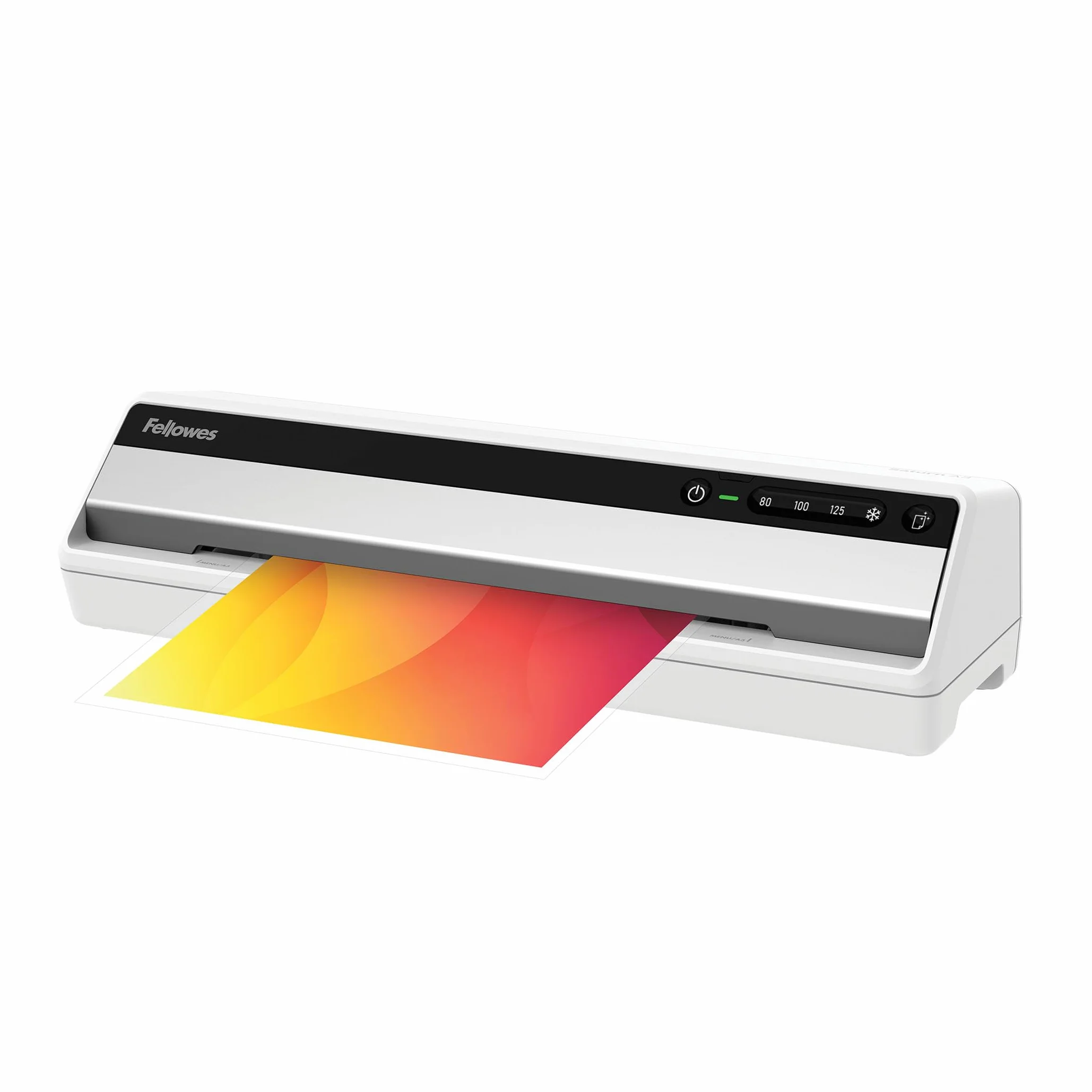 Fellowes Saturn A3 Plastificatrice per piccoli uffici – InstaHeat, pronta in 60 secondi, anti-inceppamento, spegnimento automatico – per pouches 80/100/125 micron – include 10 pouches – casa e ufficio