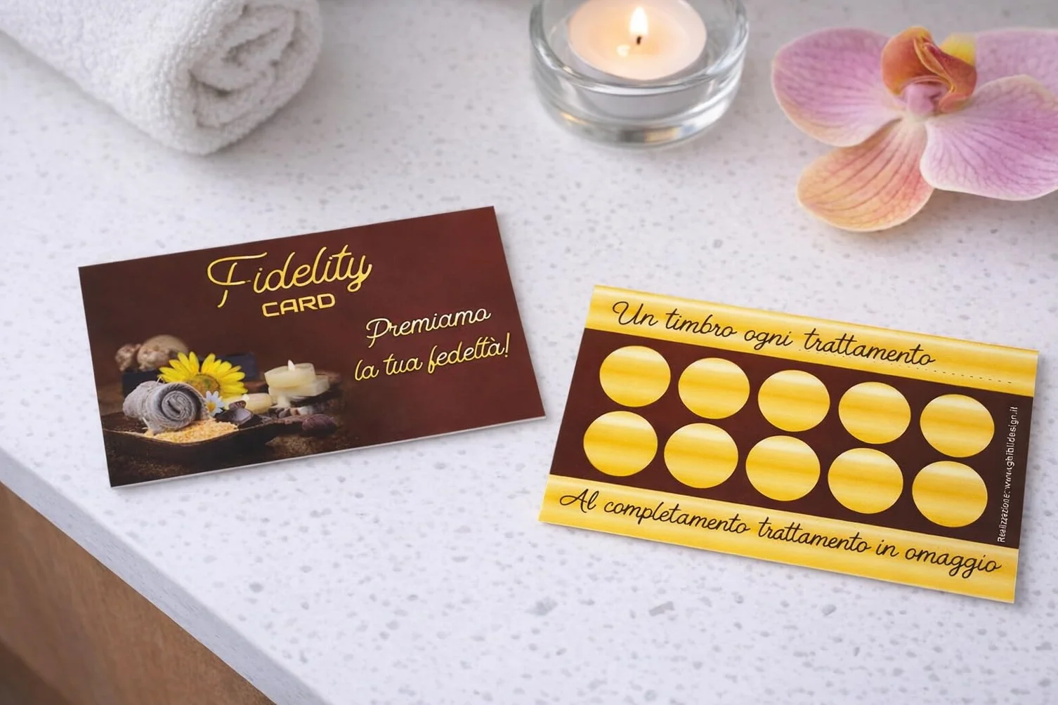 GHIBLI 50 Tessere Fedeltà 500 Bollini a Colori Fidelity Card Estetista Spa Benessere