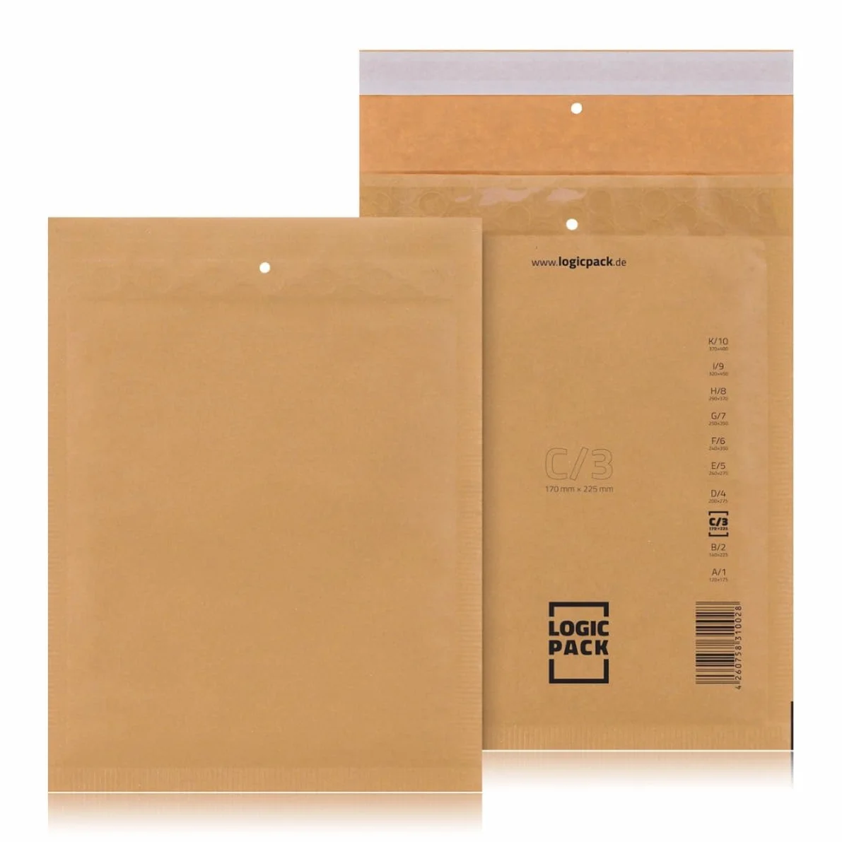 800 Buste Imbottite Marroni per Spedizioni, Buste in Carta Kraft Avana con Pluriball Rinforzato, Carta FSC Autosigillante, Ideali per Vinted, E-commerce, Libri, Formati da C3 170 x 210 mm