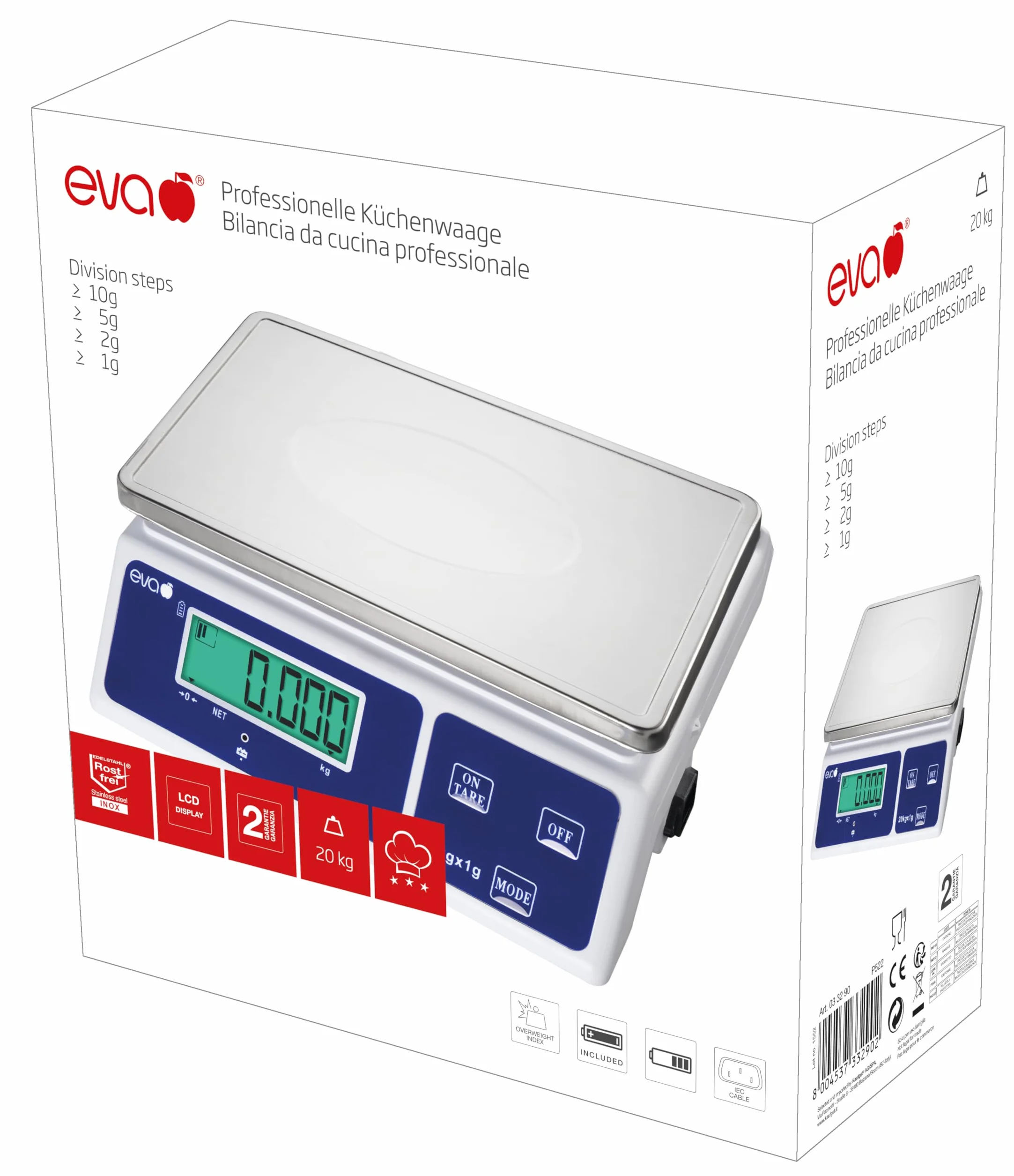 EVA Collection Bilancia Pesapacchi 9901 20kg/1-2-5-10g