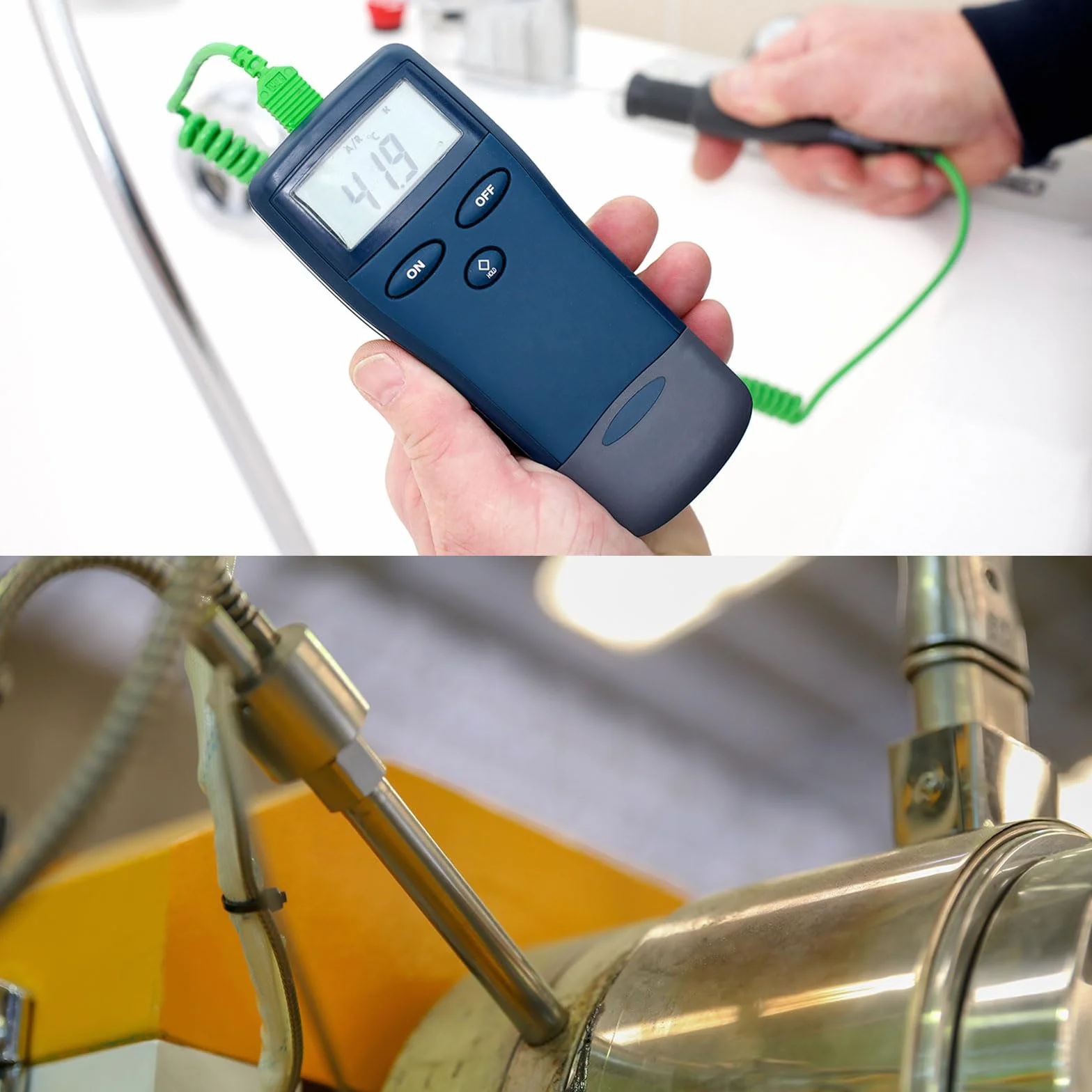 QUARKZMAN Termometro Digitale a Termocoppia K, Misuratore di Temperatura (-50 a 1300 °C), con Sonda per Superfici