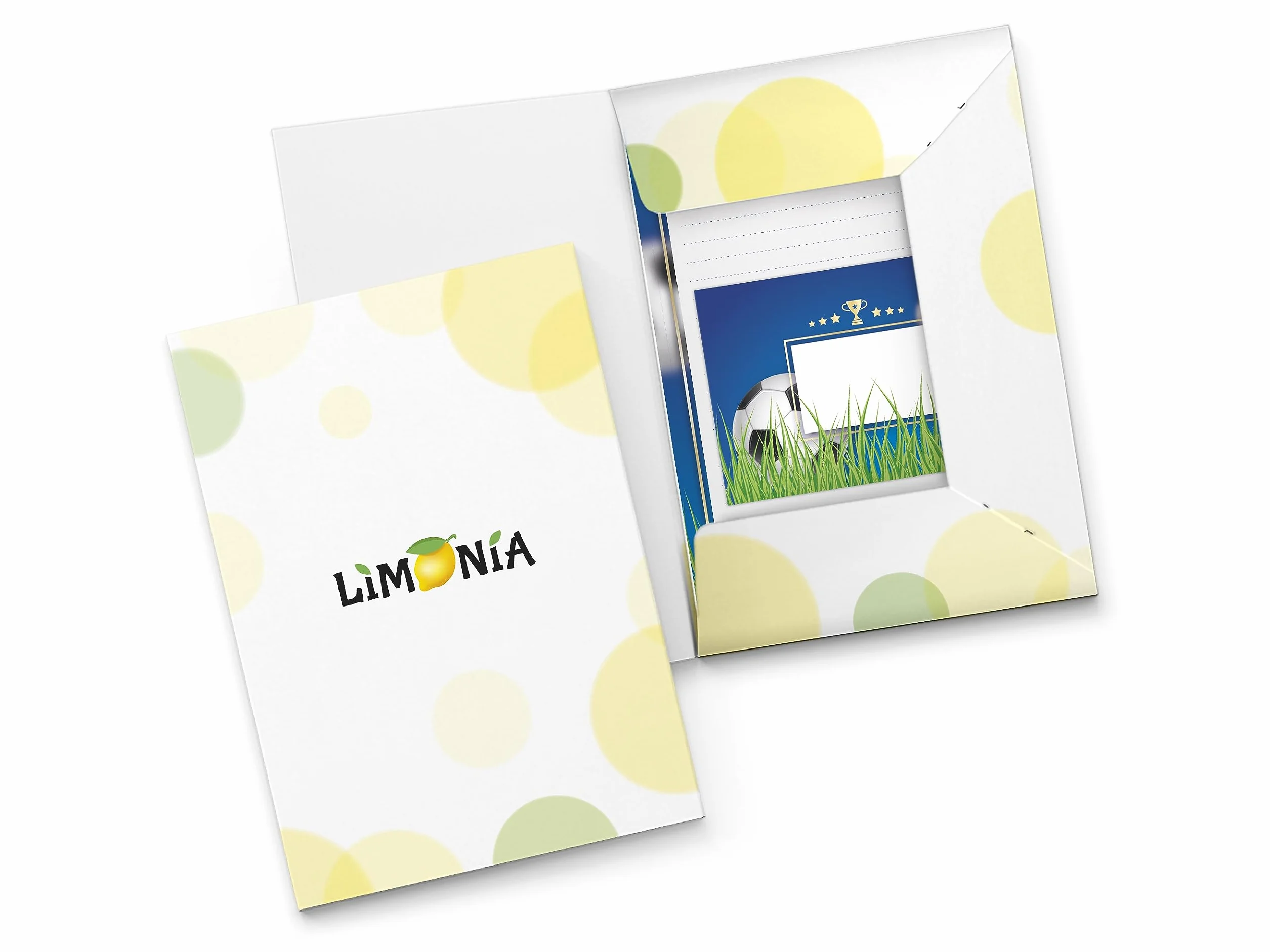 Calcio Set di Carta da Lettere A4 con Buste 25 Fogli 15 Buste Blu