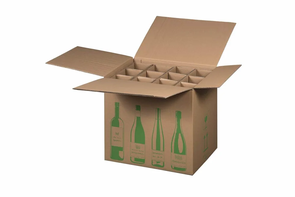 5 confezioni di cartone per bottiglie di vino per 12 bottiglie di vino (certificato PTZ – DHL)
