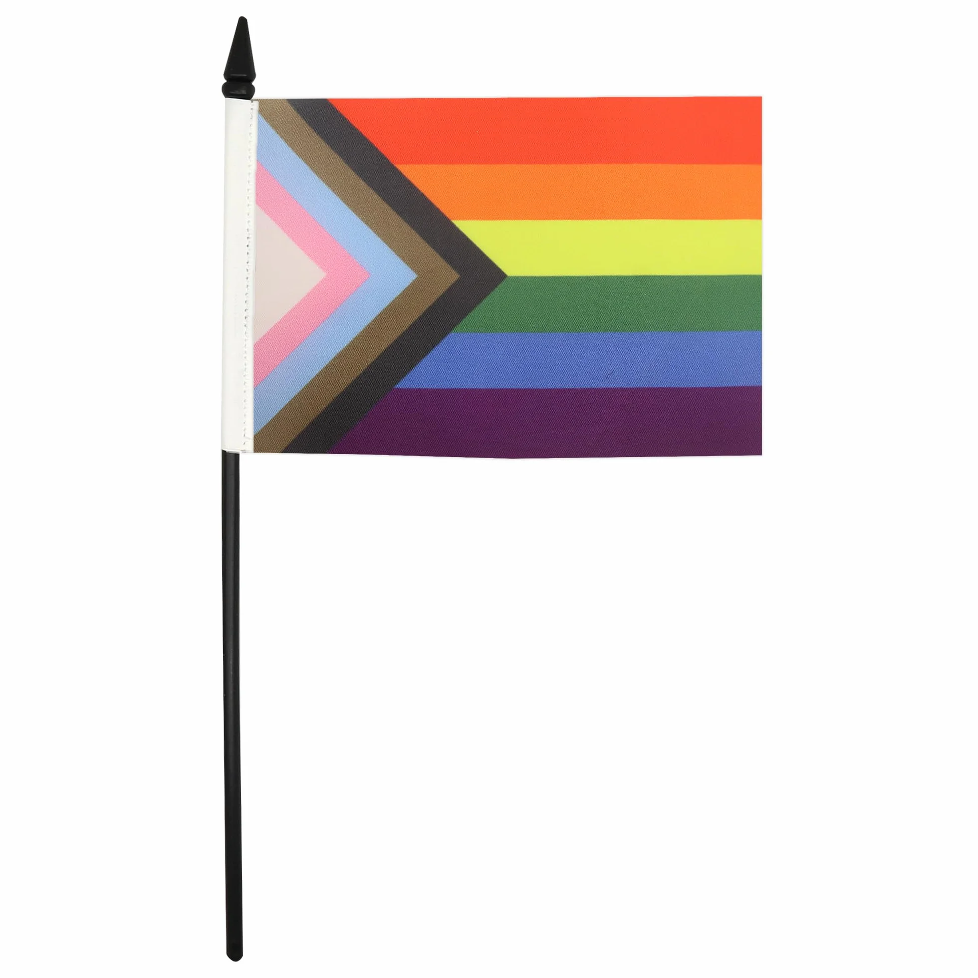 AZ FLAG Bandiera da tavolo LGBT Arcobaleno 21x14 cm 100% poliestere con asta 25 cm base plastica nera