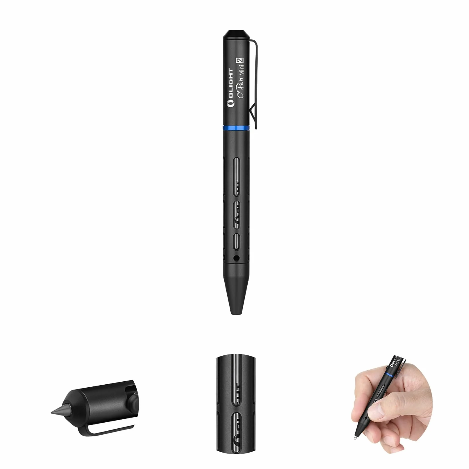 OLIGHT Open mini 2 Penna a sfera e Matita Combinate in una, 4,13 pollici, Leggera e portatile, Adatta per riunioni, Aule o scene di Scrittura all'aperto (Nero)