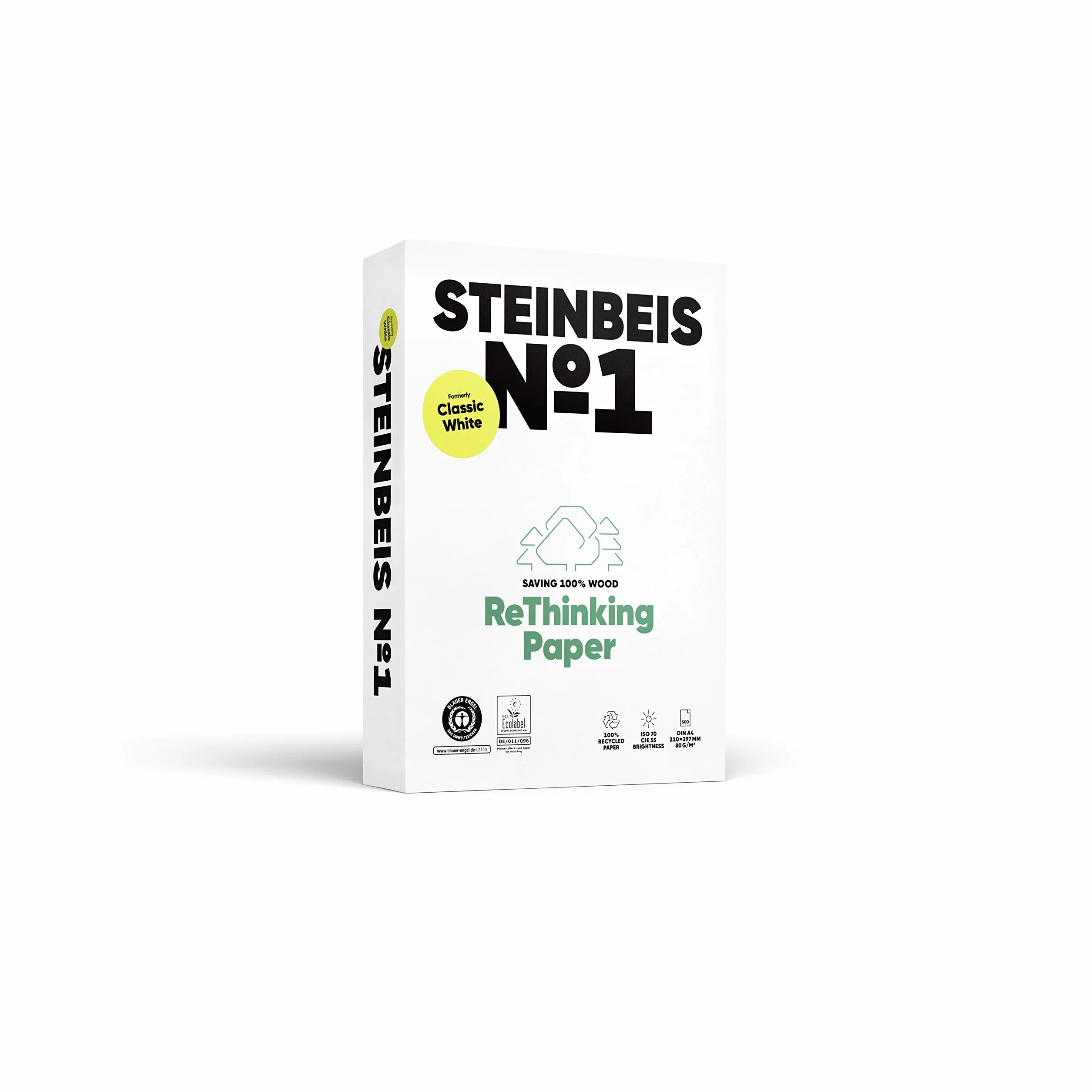 Steinbeis ClassicWhite carta reprografica 100% riciclata 80 g A4 risma 500 fogli