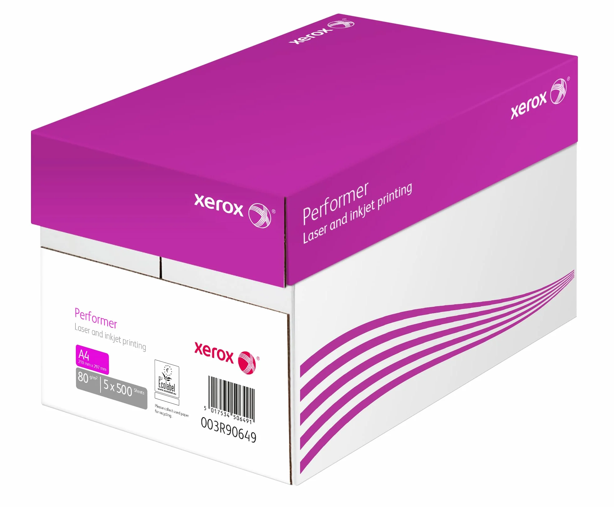 XEROX Performer, carta bianca A4 80 gr/m2, box da n. 5 risme per 500 fogli a risma.