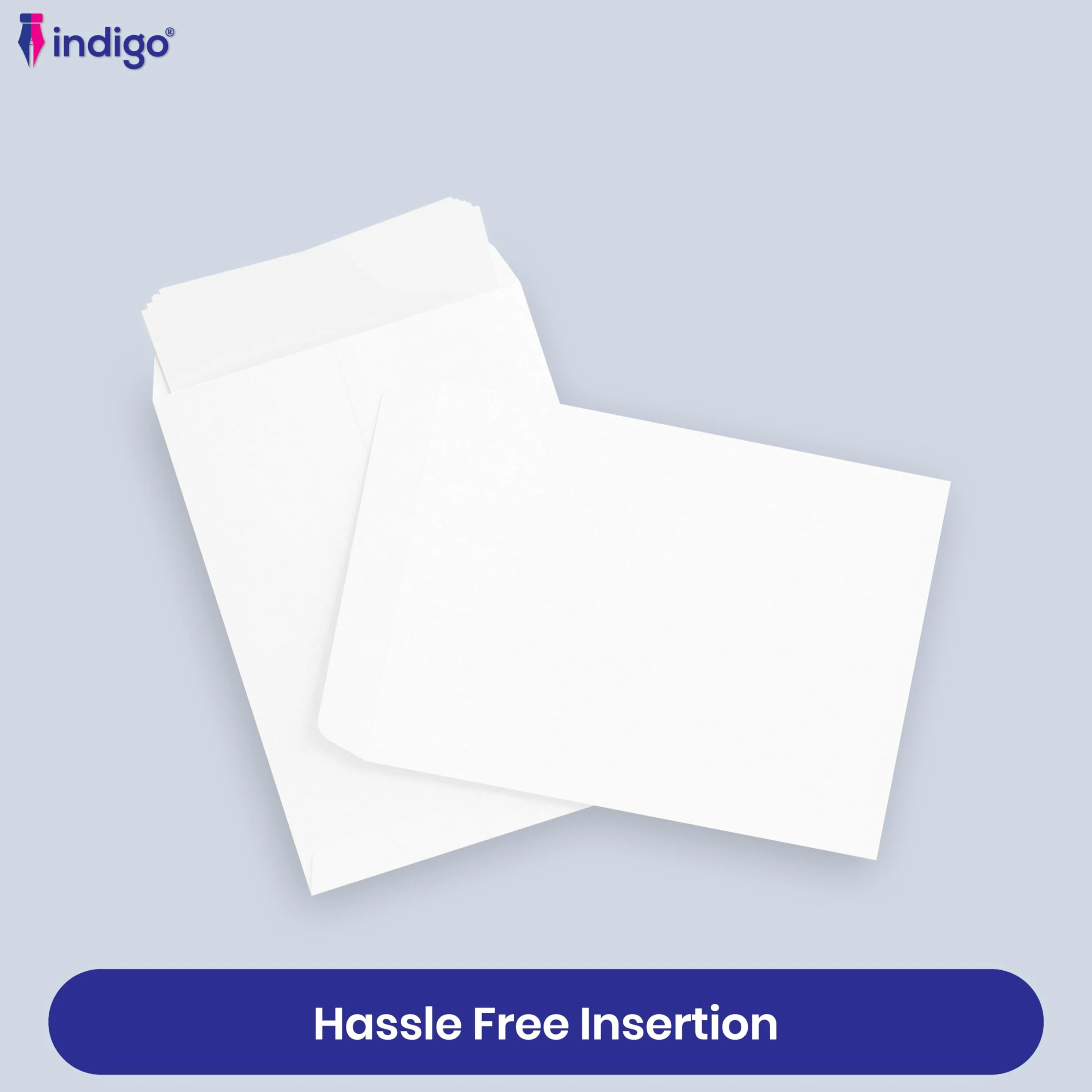 Indigo C5 - Buste autosigillanti, 229 x 162 mm, confezione da 500 pezzi, colore: Bianco